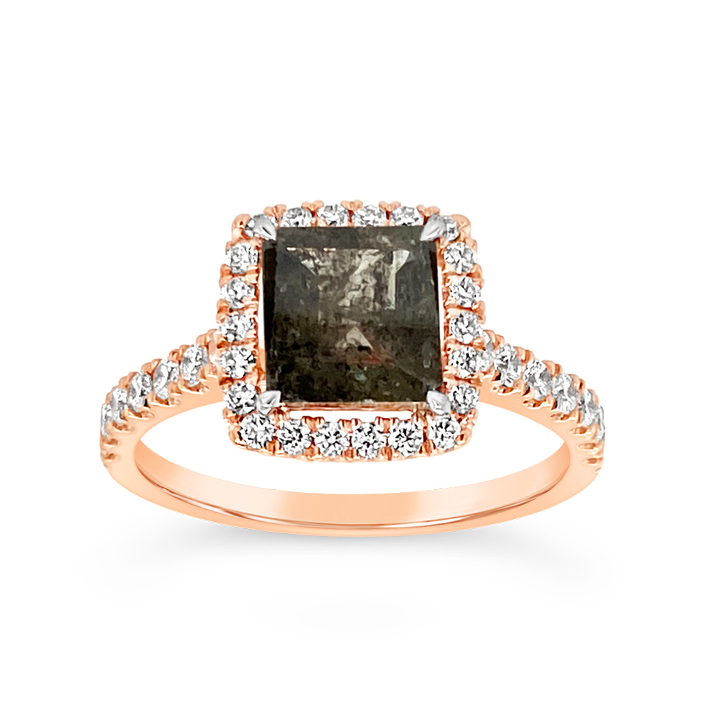 Yes By Martin Binder Salt & Pepper Diamond Engagement Ring (1.57 Ct. Tw.)