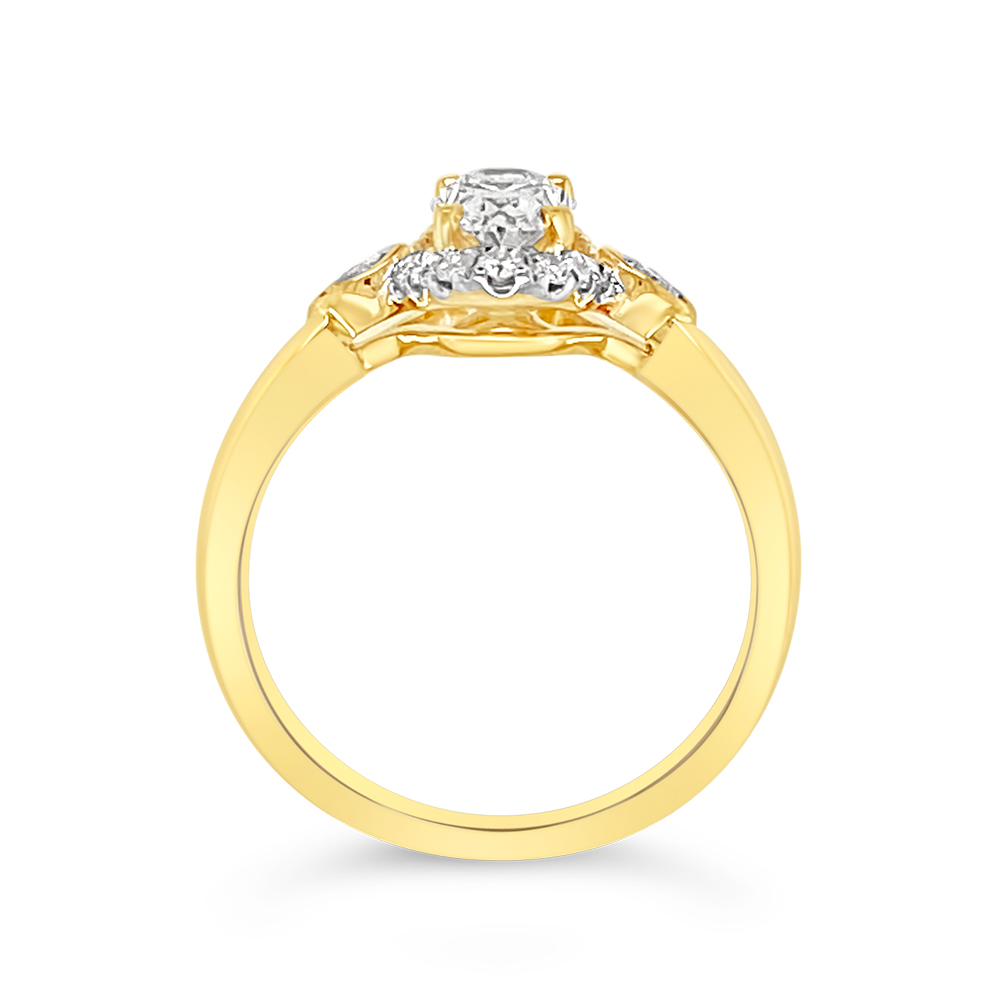 Yes By Martin Binder Oval Halo Diamond Engagement Ring (0.86 Ct. Tw.)