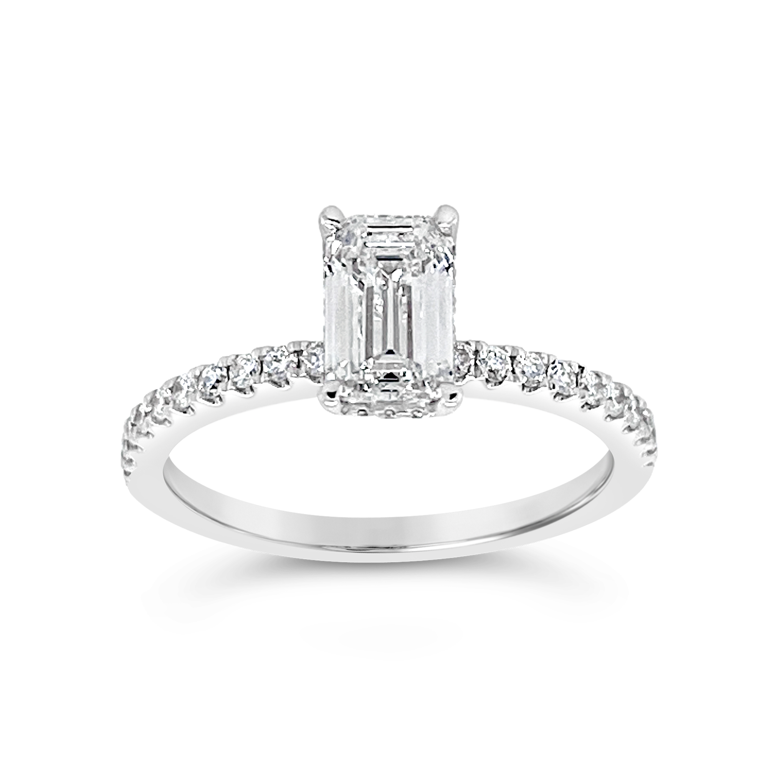 Yes By Martin Binder Emerald Diamond Engagement Ring (1.13 Ct. Tw.)