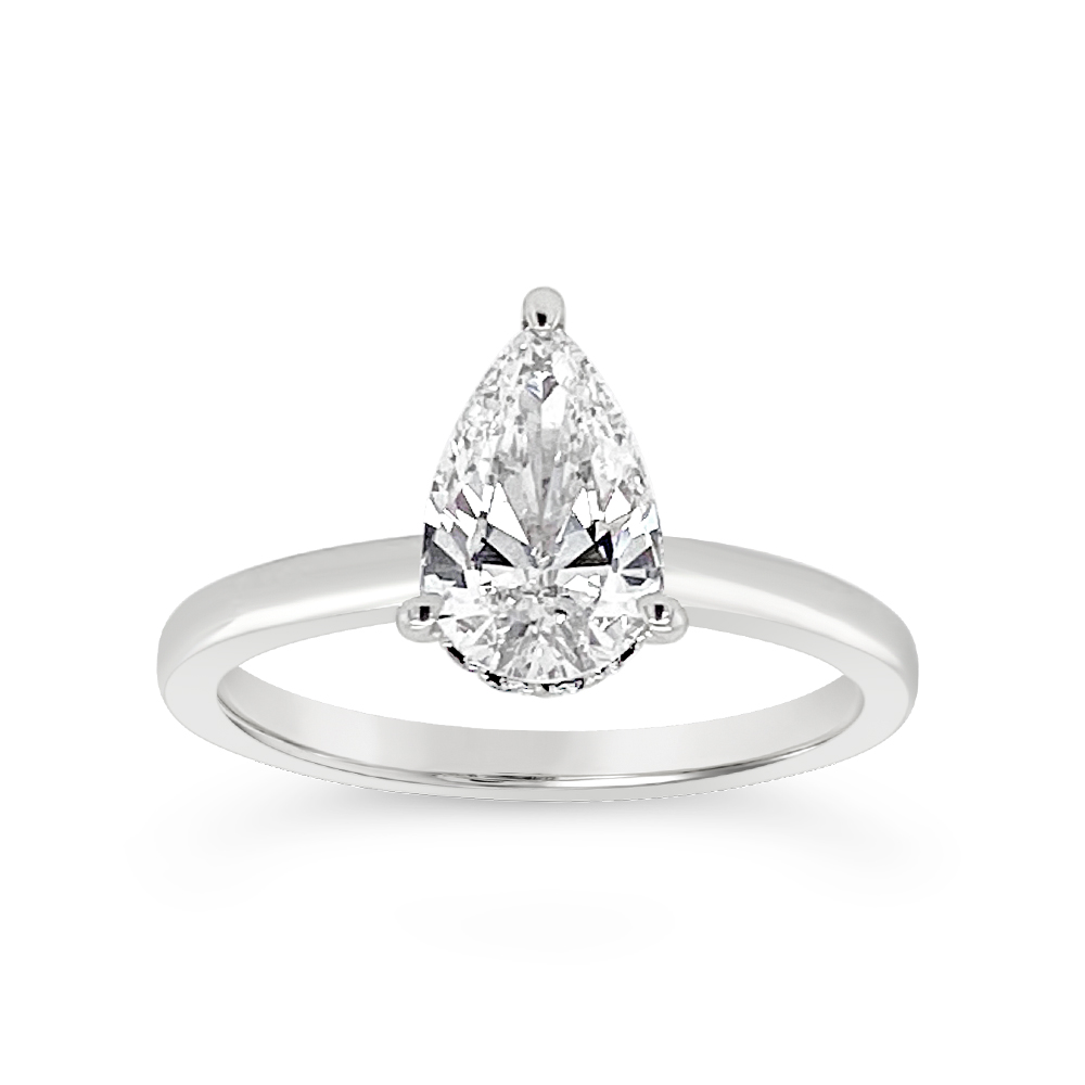 Yes By Martin Binder Pear Solitaire Diamond Engagement Ring (1.10 Ct. Tw.)
