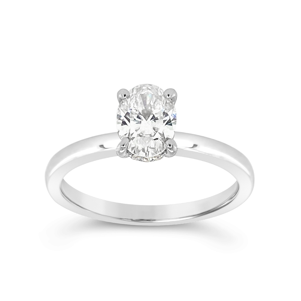 Yes By Martin Binder Oval Solitaire Diamond Engagement Ring (0.81 Ct. Tw.)
