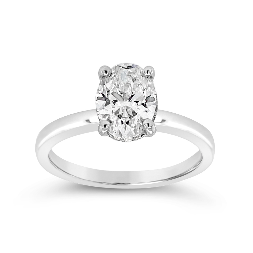 Yes By Martin Binder Oval Solitaire Diamond Engagement Ring (1.26 Ct. Tw.)