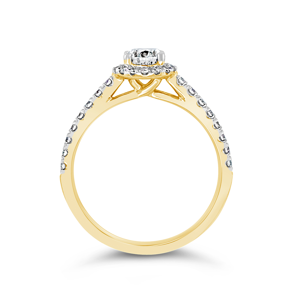 Yes By Martin Binder Round Halo Diamond Engagement Ring (0.82 Ct. Tw.)