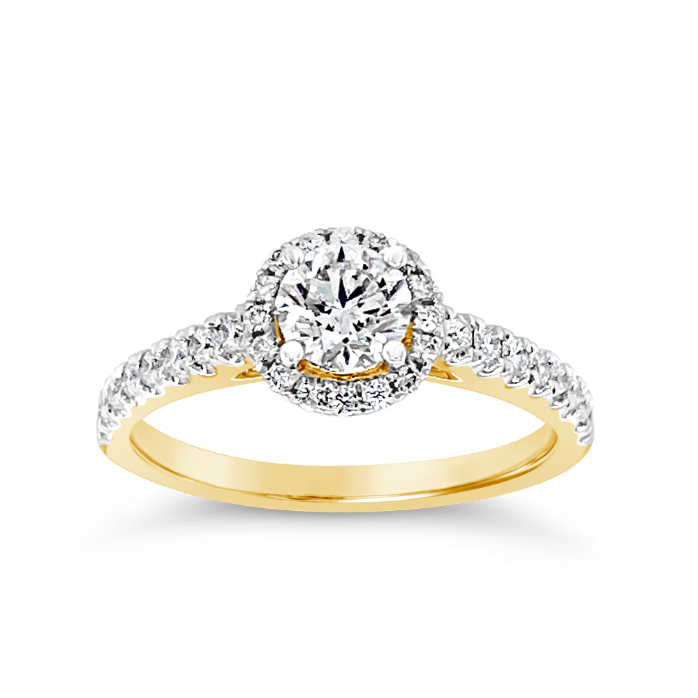 Yes By Martin Binder Round Halo Diamond Engagement Ring (0.82 Ct. Tw.)