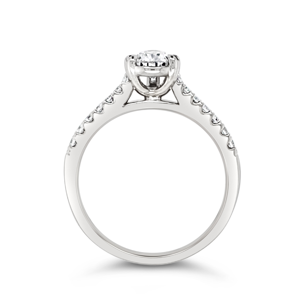 Yes By Martin Binder Pear Diamond Engagement Ring (0.89 Ct. Tw.)