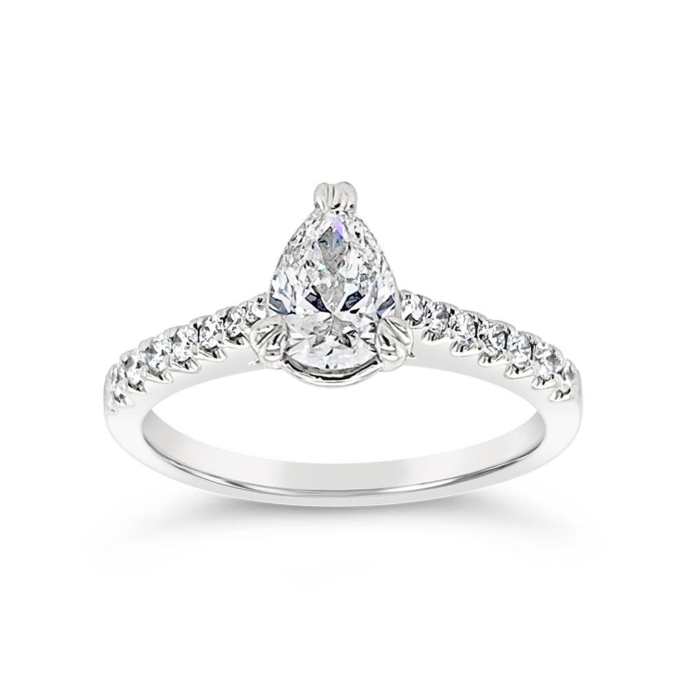 Yes By Martin Binder Pear Diamond Engagement Ring (0.89 Ct. Tw.)