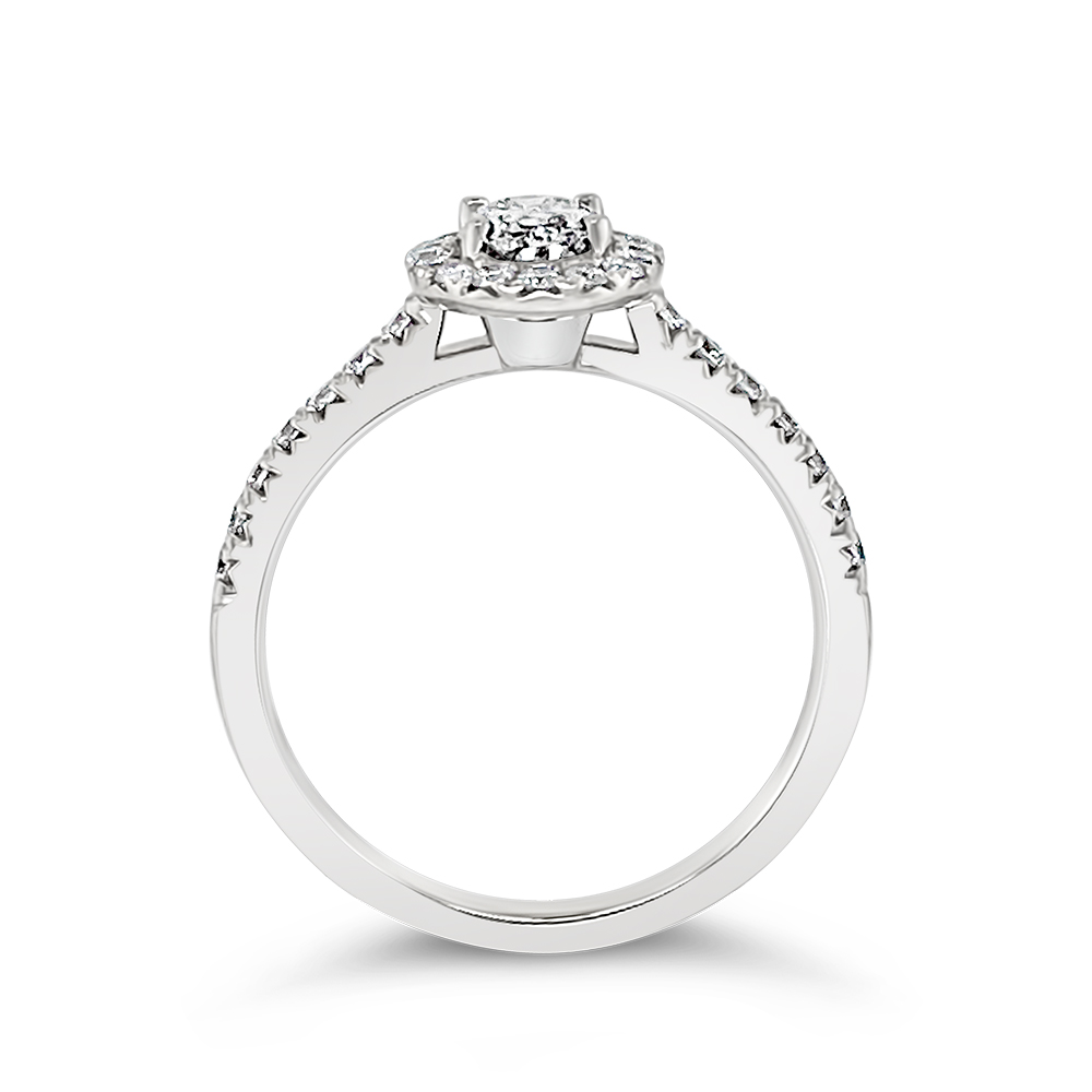 Yes By Martin Binder Oval Halo Diamond Engagement Ring (0.85 Ct. Tw.)