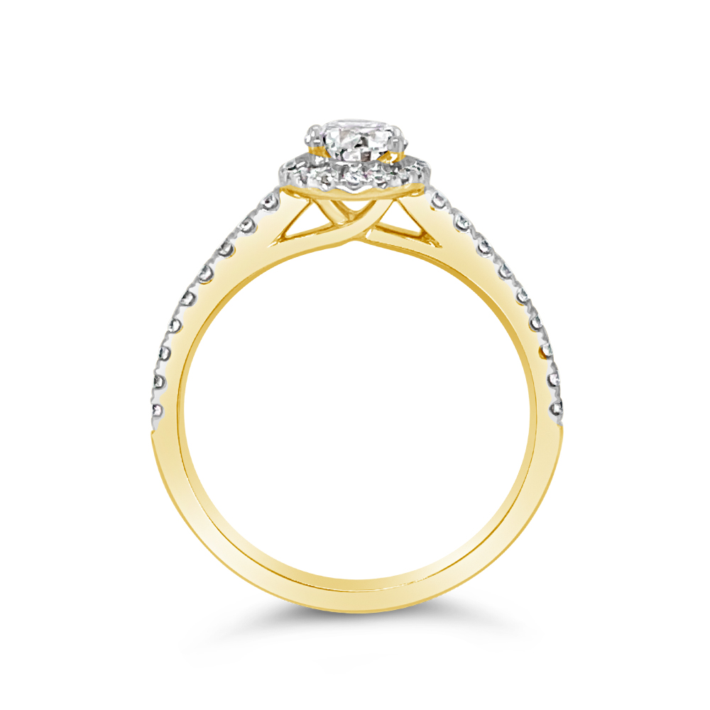 Yes By Martin Binder Oval Halo Diamond Engagement Ring (1.00 Ct. Tw.)