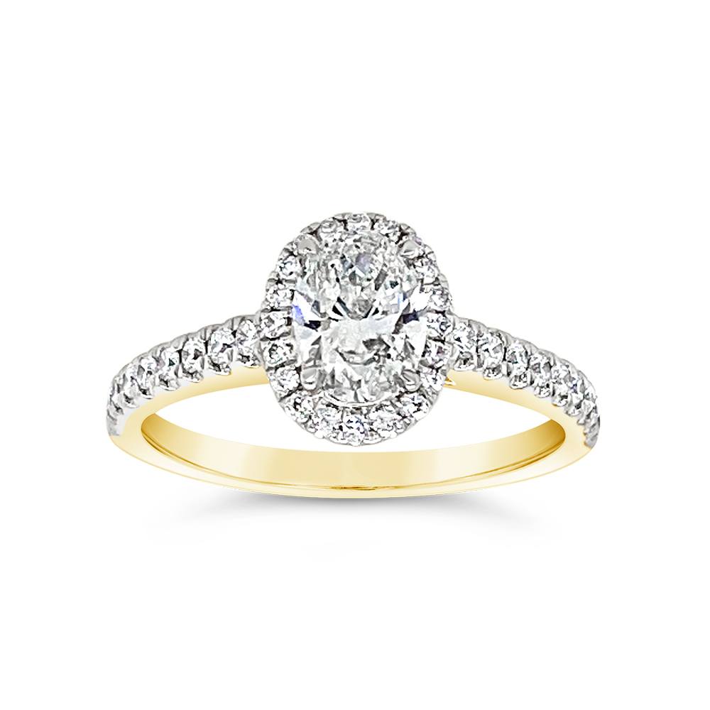 Yes By Martin Binder Oval Halo Diamond Engagement Ring (1.00 Ct. Tw.)