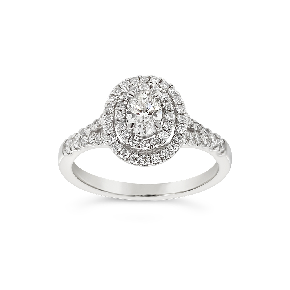 Yes By Martin Binder Double Halo Engagement Ring (0.82 Ct. Tw.)