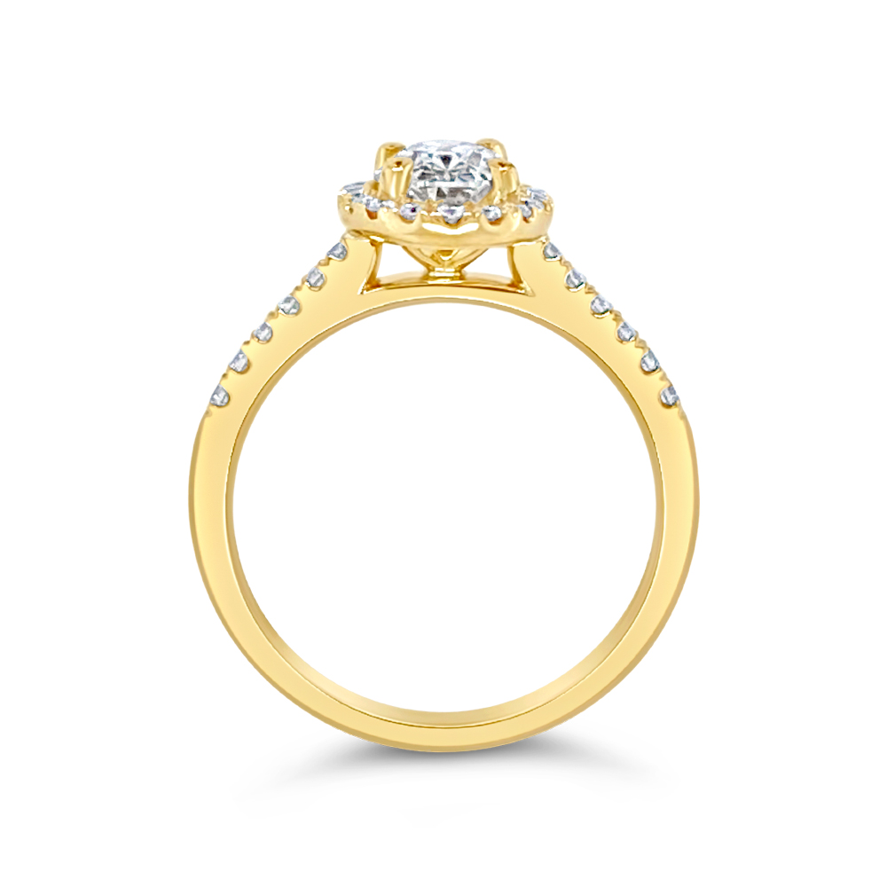 Yes By Martin Binder Oval Halo Diamond Engagement Ring (1.09 Ct. Tw.)