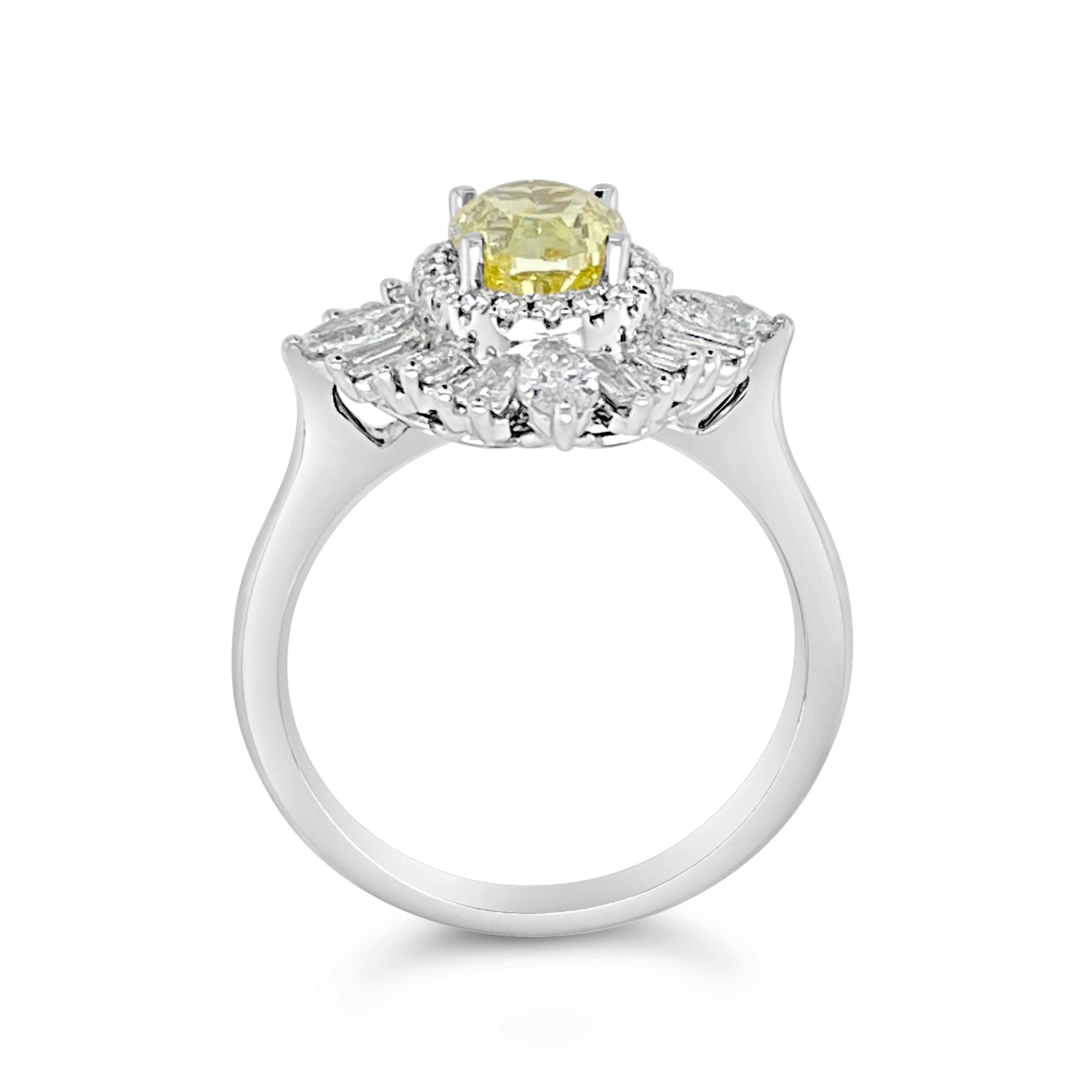 Yes By Martin Binder Oval Yellow Diamond Engagement Ring (2.25 Ct. Tw.)