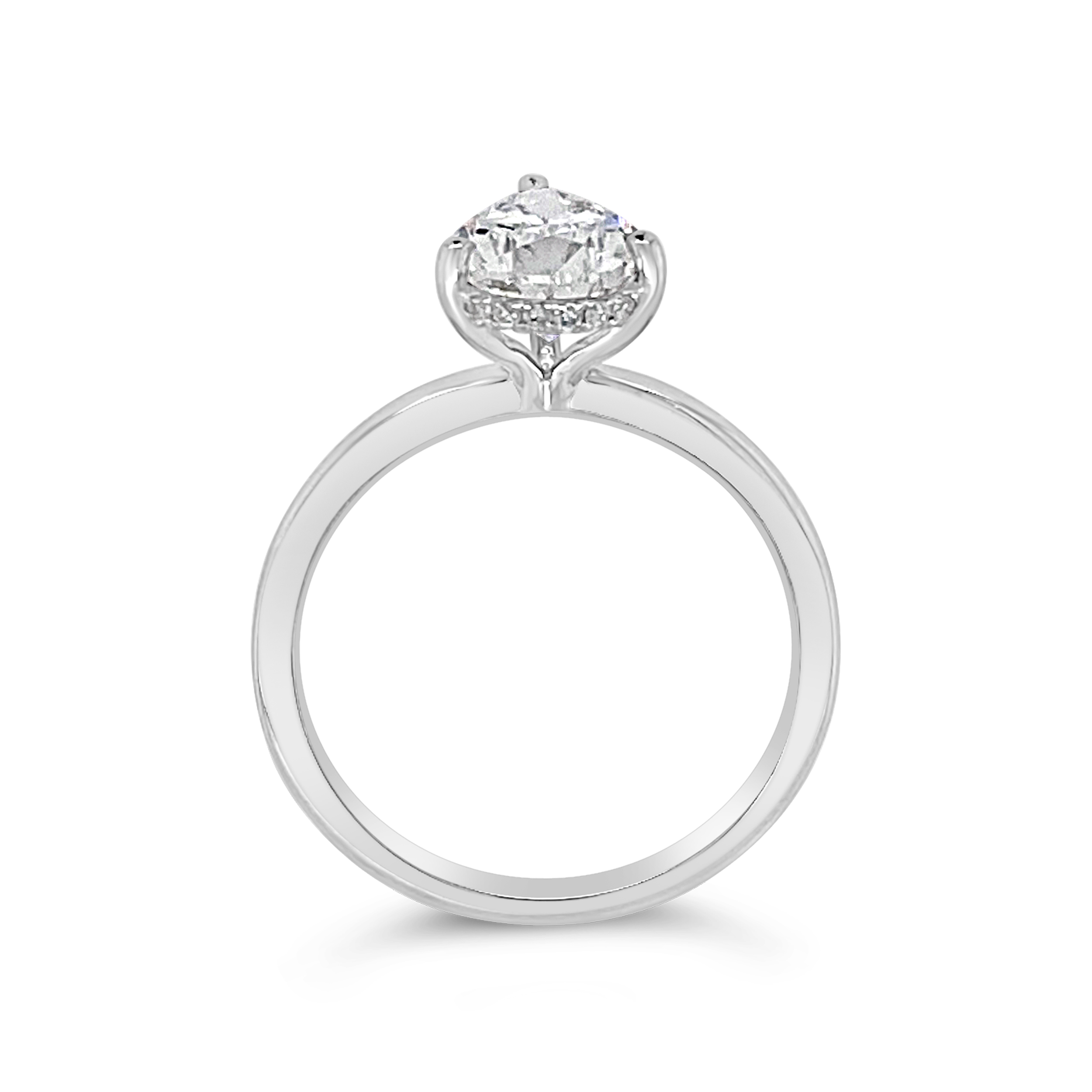 Yes By Martin Binder Platinum Hidden Halo Diamond Engagement Ring (2.12 Ct. Tw.)