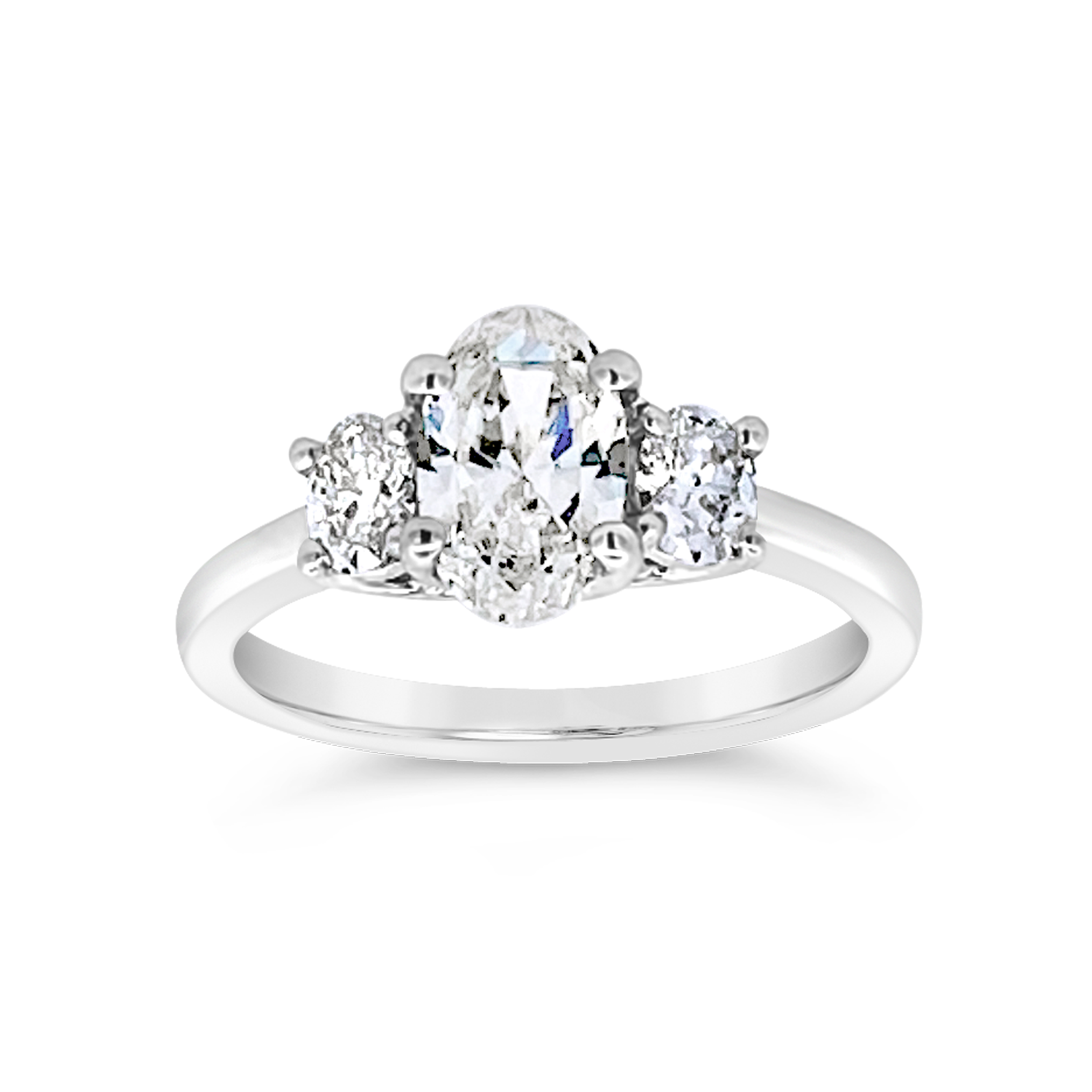 Yes By Martin Binder Oval Diamond Three Stone Engagement Ring (1.26 Ct. Tw.)