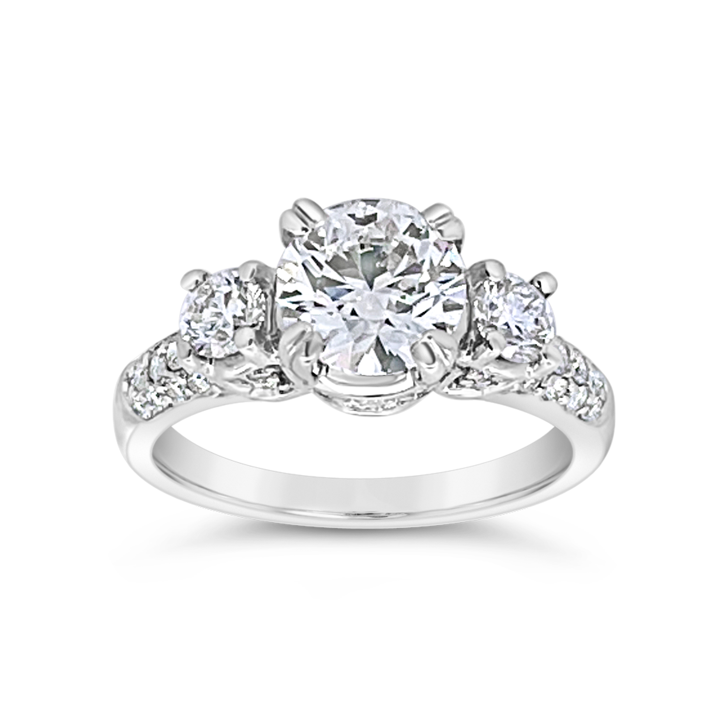 Yes By Martin Binder Diamond Three Stone Engagement Ring (2.21 Ct. Tw.)