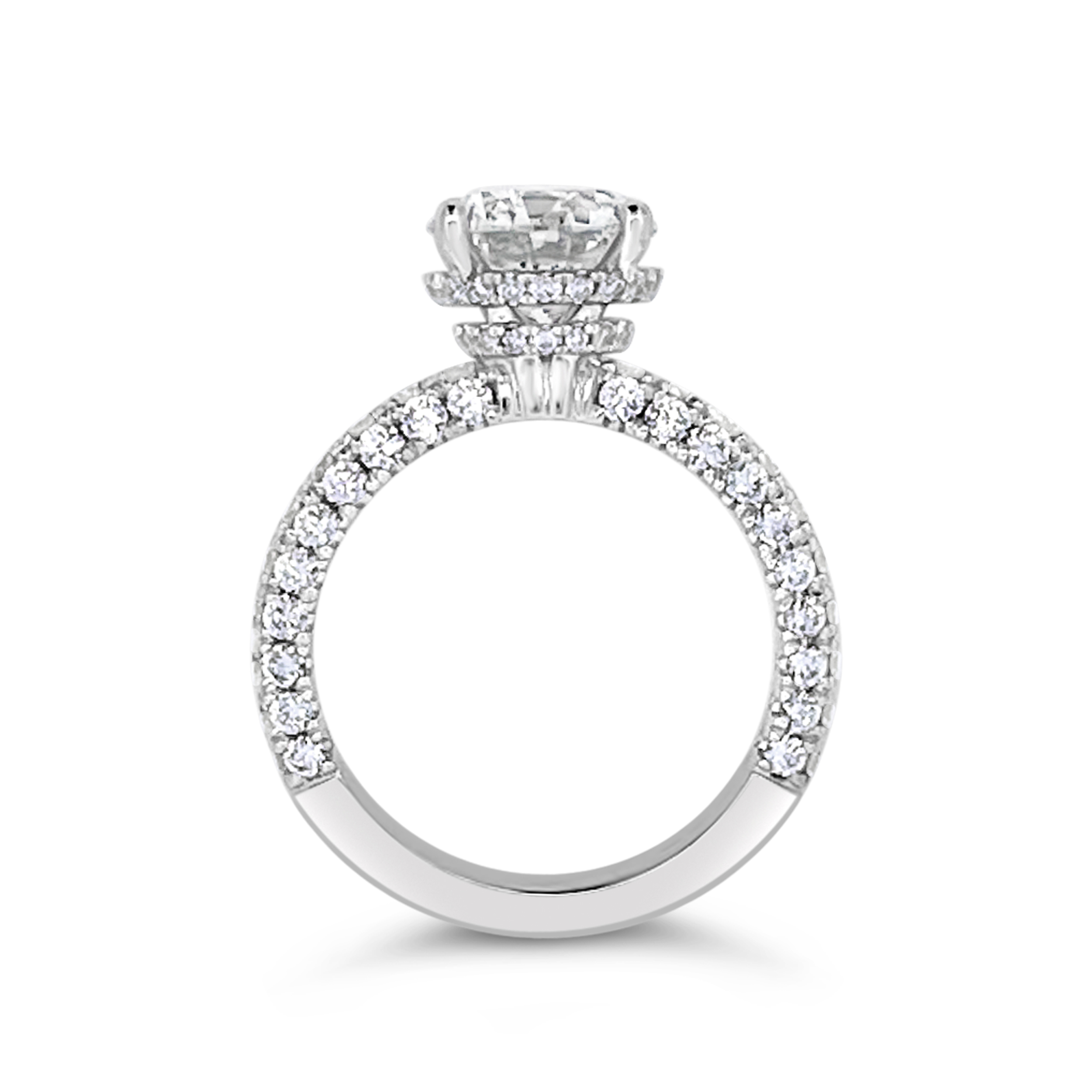 Yes by Martin Binder LAB-GROWN Round Pave Diamond Engagement Ring (3.72 ct. tw.)