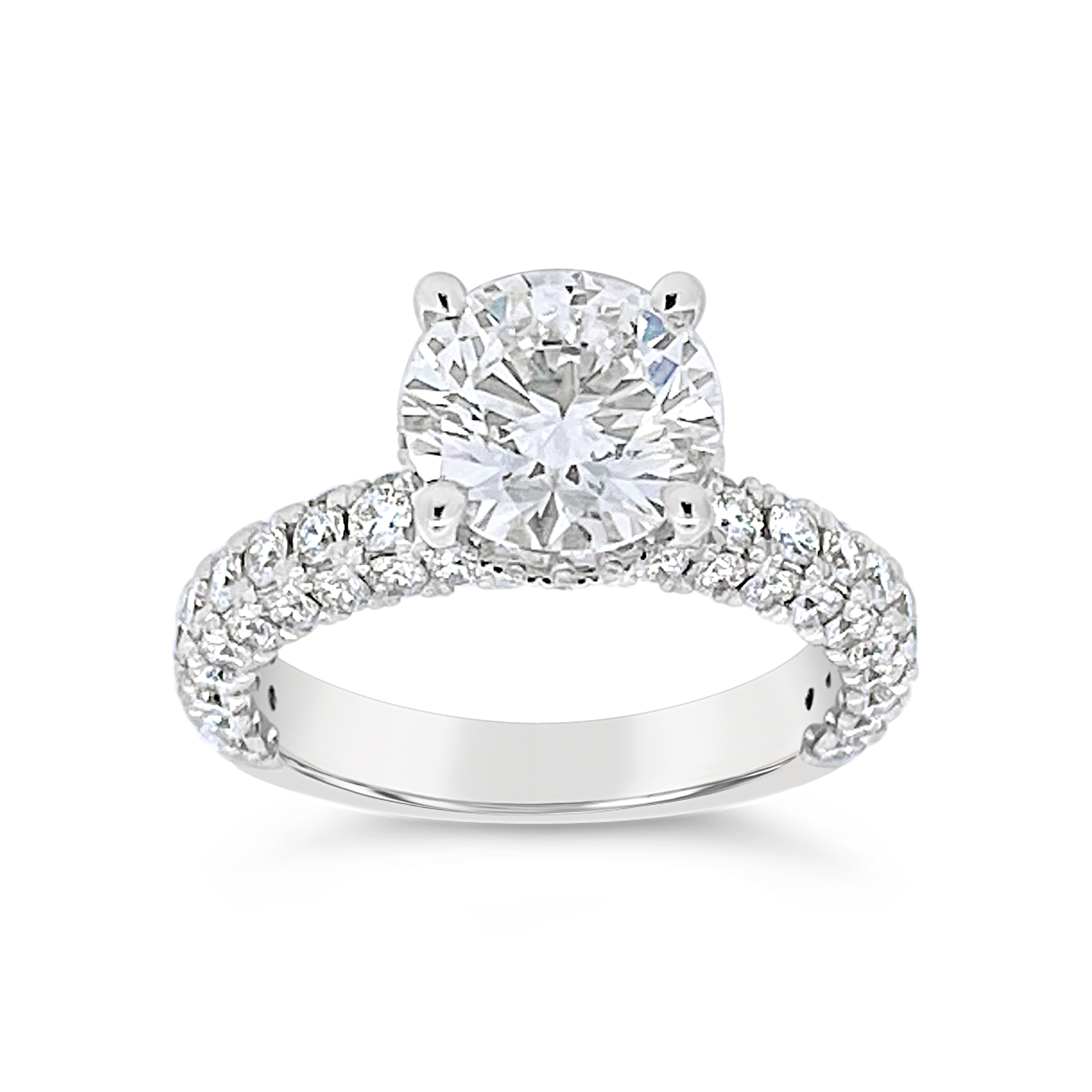 Yes by Martin Binder LAB-GROWN Round Pave Diamond Engagement Ring (3.72 ct. tw.)