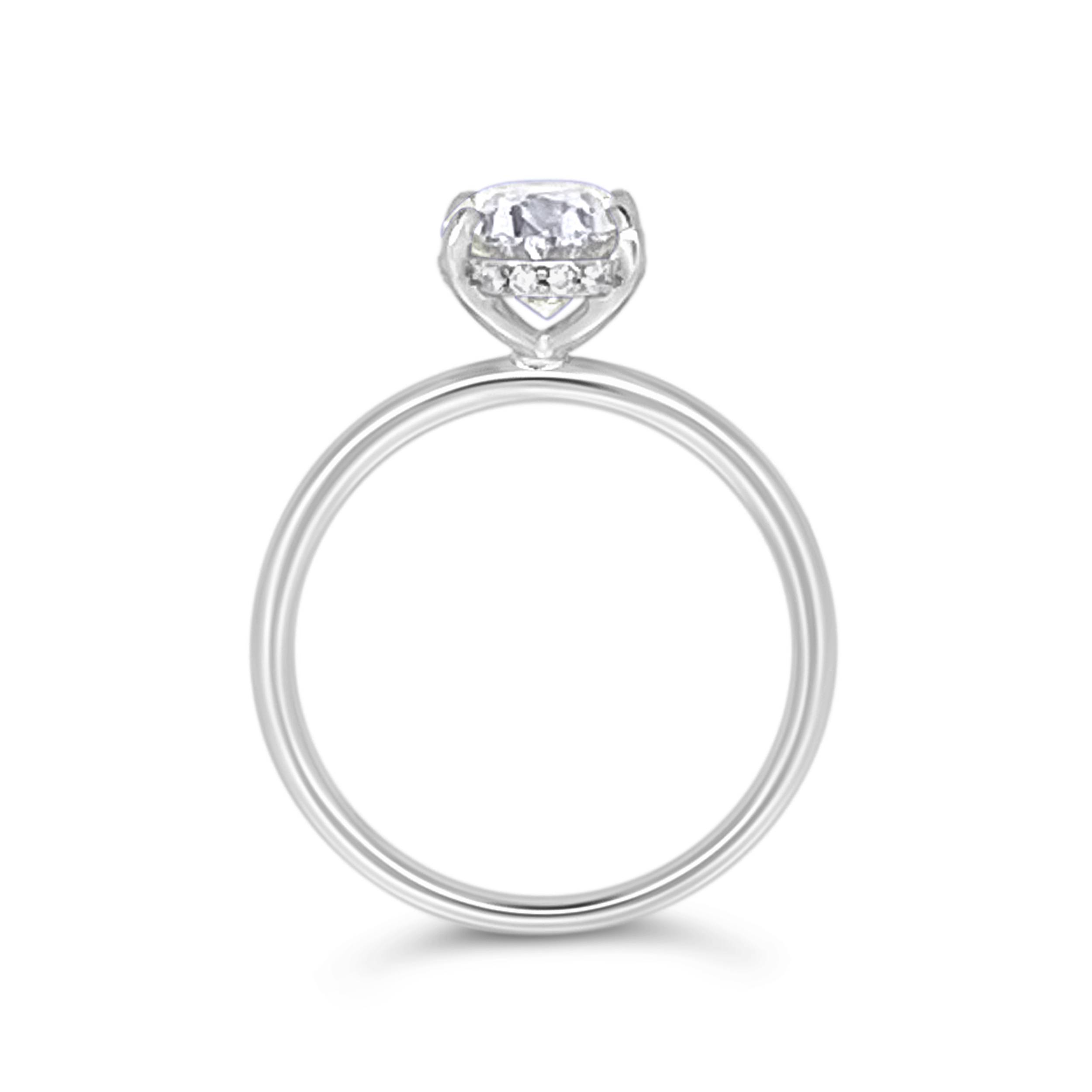 Yes By Martin Binder Oval Hidden Halo Diamond Engagement Ring (1.77 Ct. Tw.)