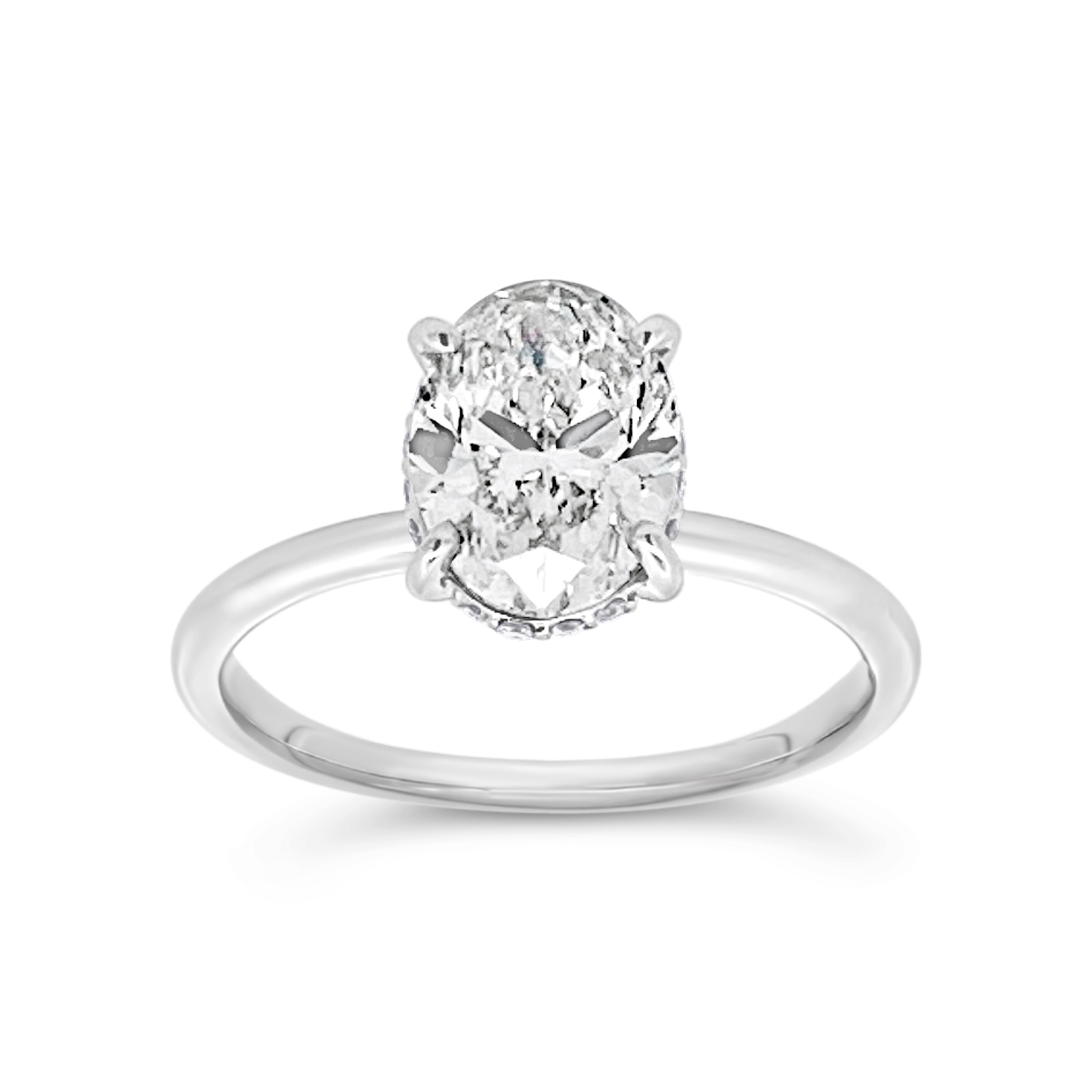 Yes By Martin Binder Oval Hidden Halo Diamond Engagement Ring (1.77 Ct. Tw.)