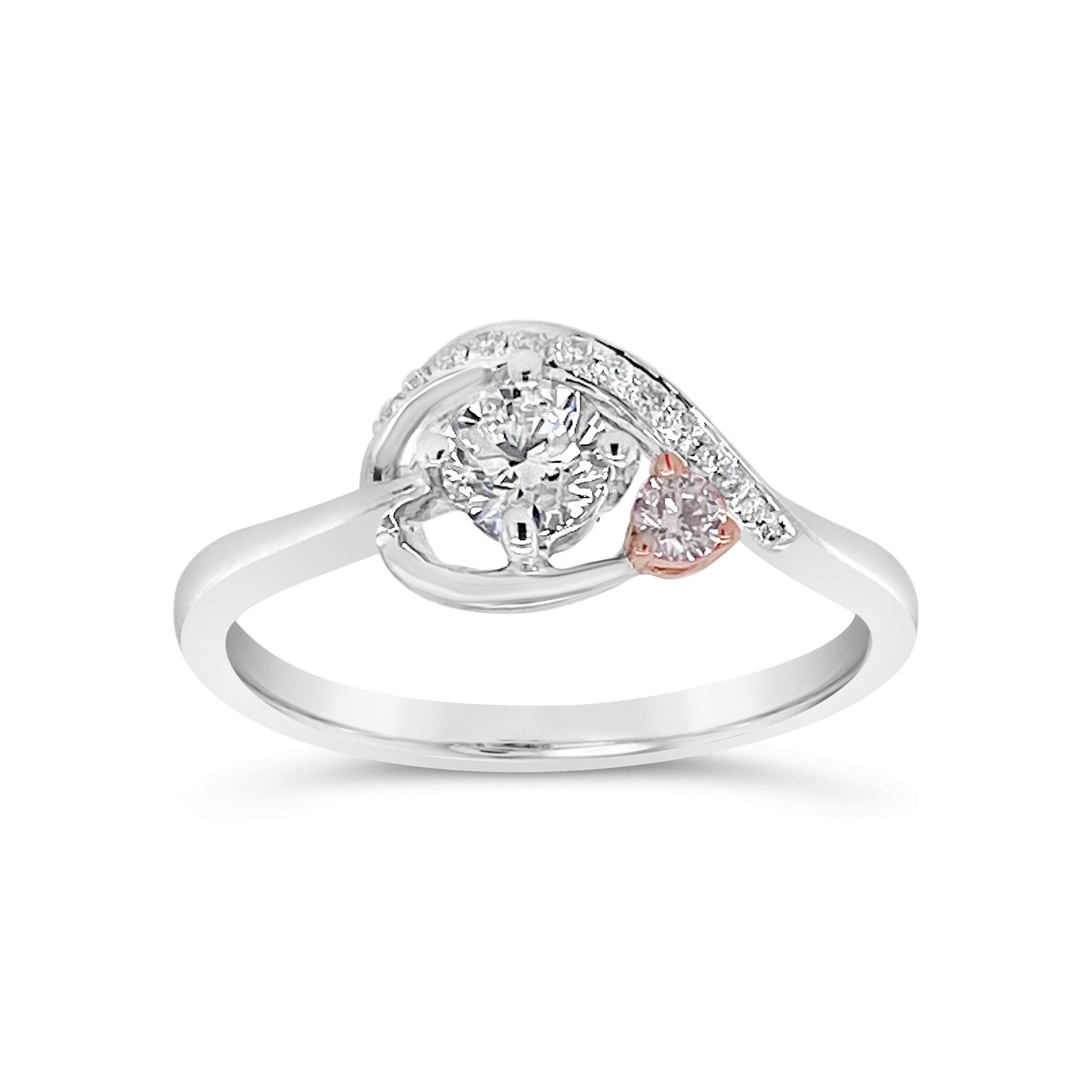 Yes By Martin Binder Half Halo Diamond Engagement Ring (0.36 Ct. Tw.)