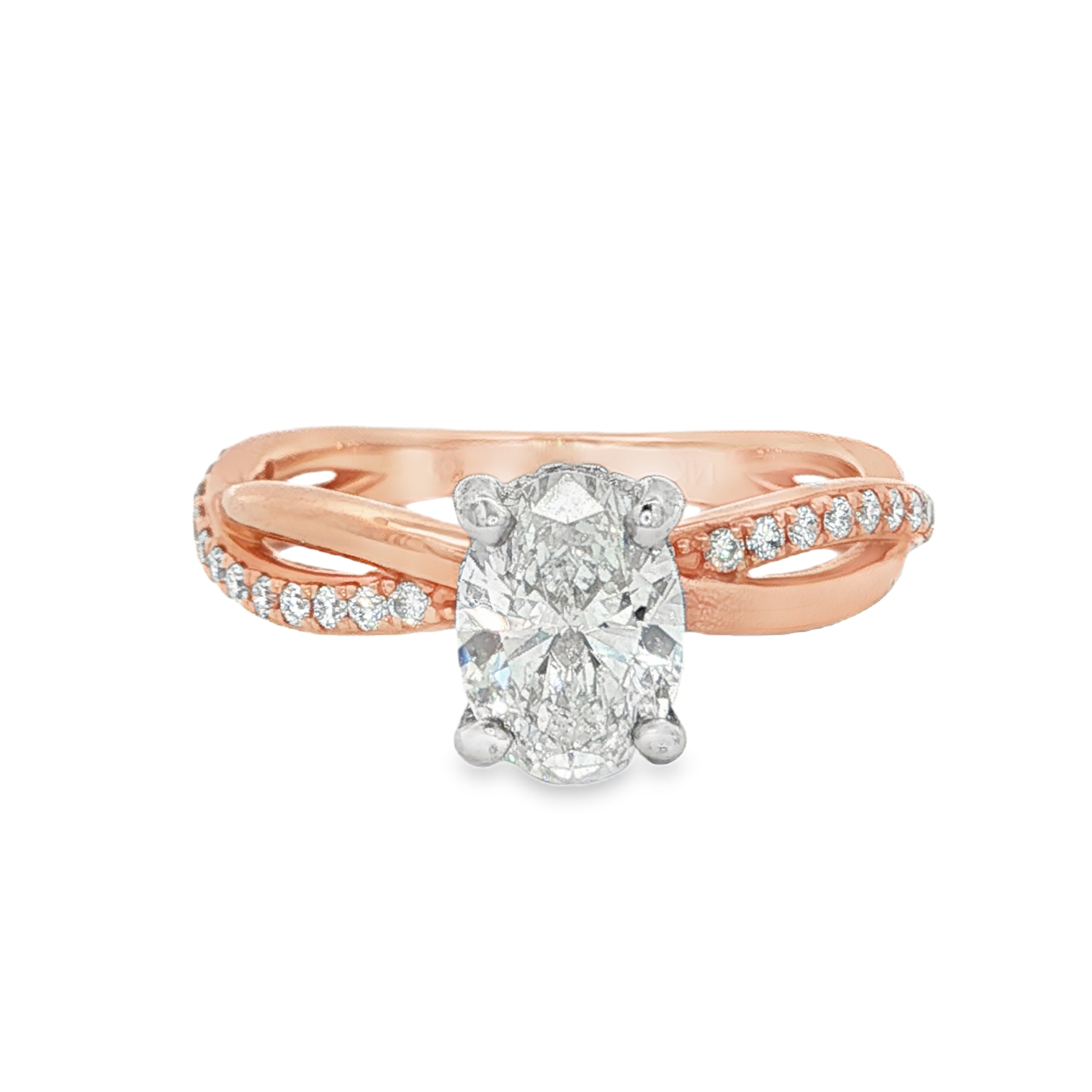 Yes by Martin Binder Rose Oval Diamond Twist Engagement Ring (1.21 ct. tw.)