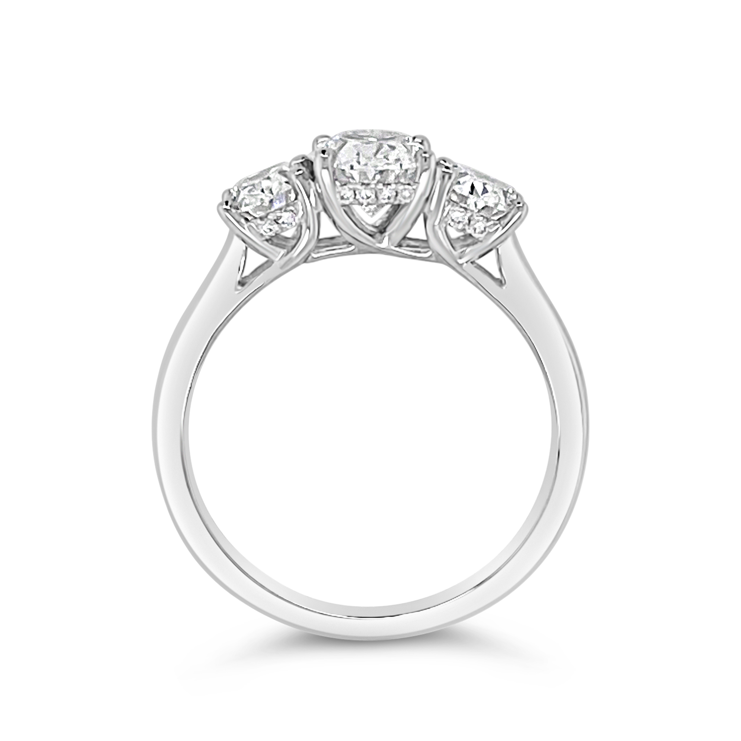 Yes By Martin Binder Three Stone Oval Diamond Engagement Ring (2.30 Ct. Tw.)