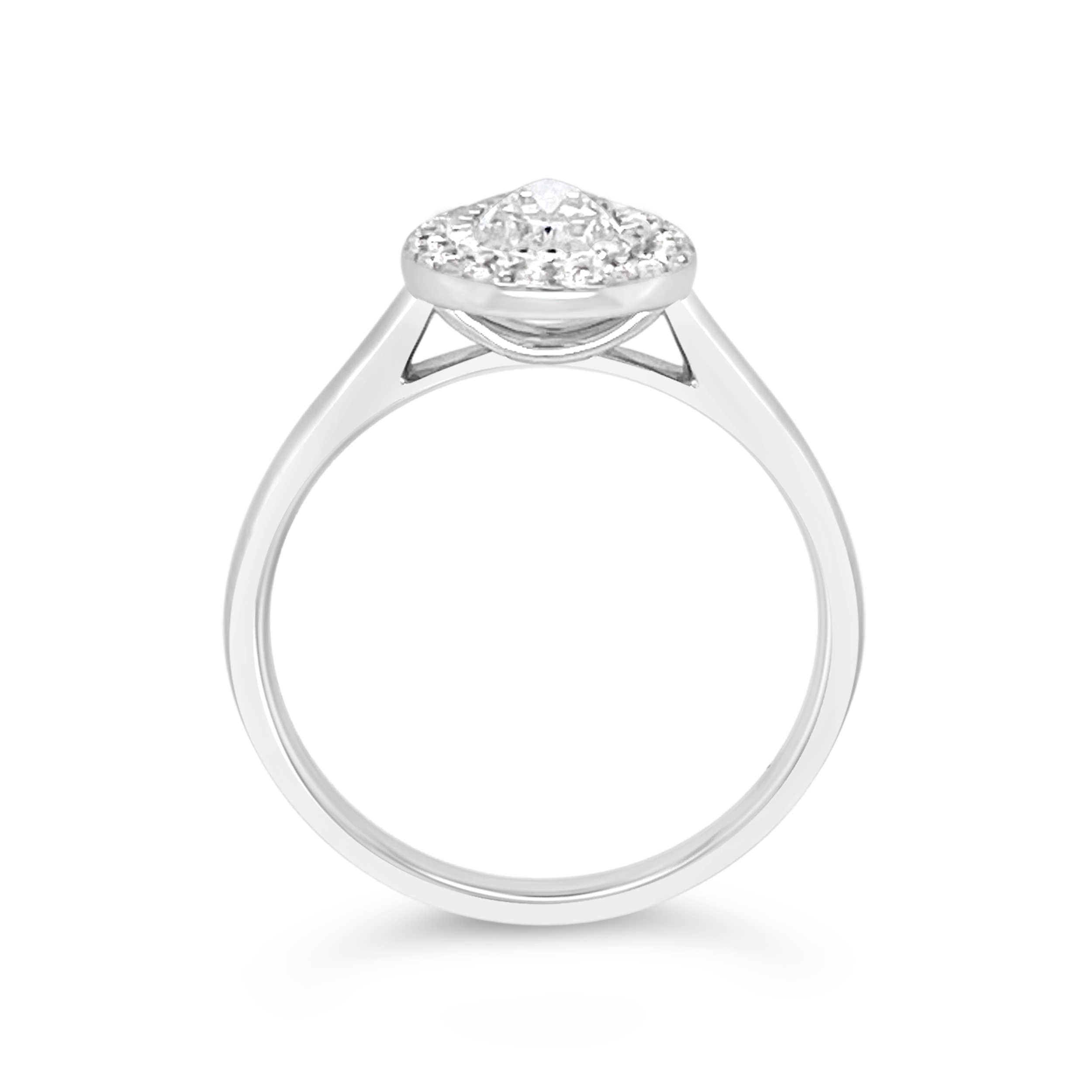 Yes By Martin Binder Pear Halo Diamond Engagement Ring (0.82 Ct. Tw.)