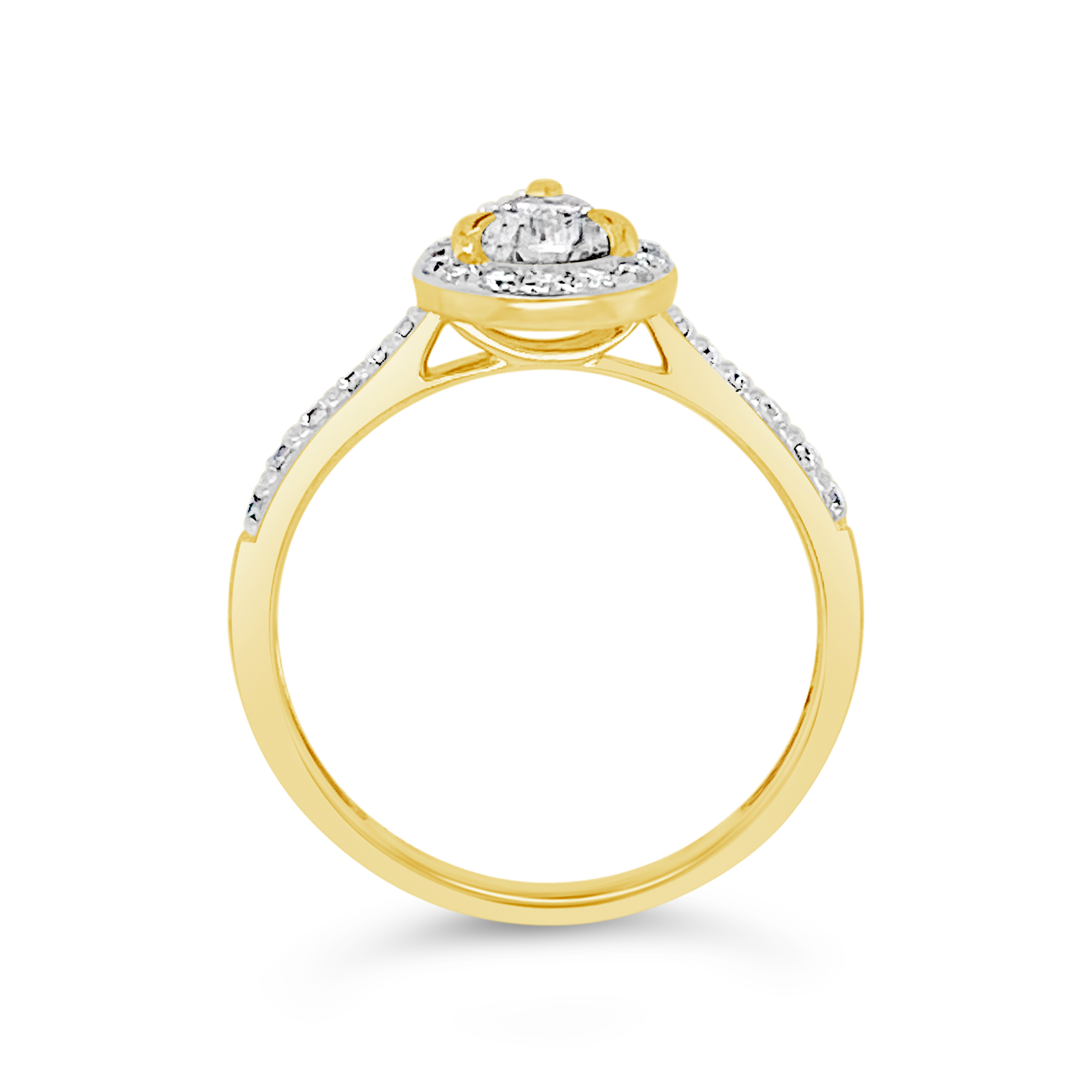Yes By Martin Binder Pear Halo Diamond Engagement Ring (0.74 Ct. Tw.)