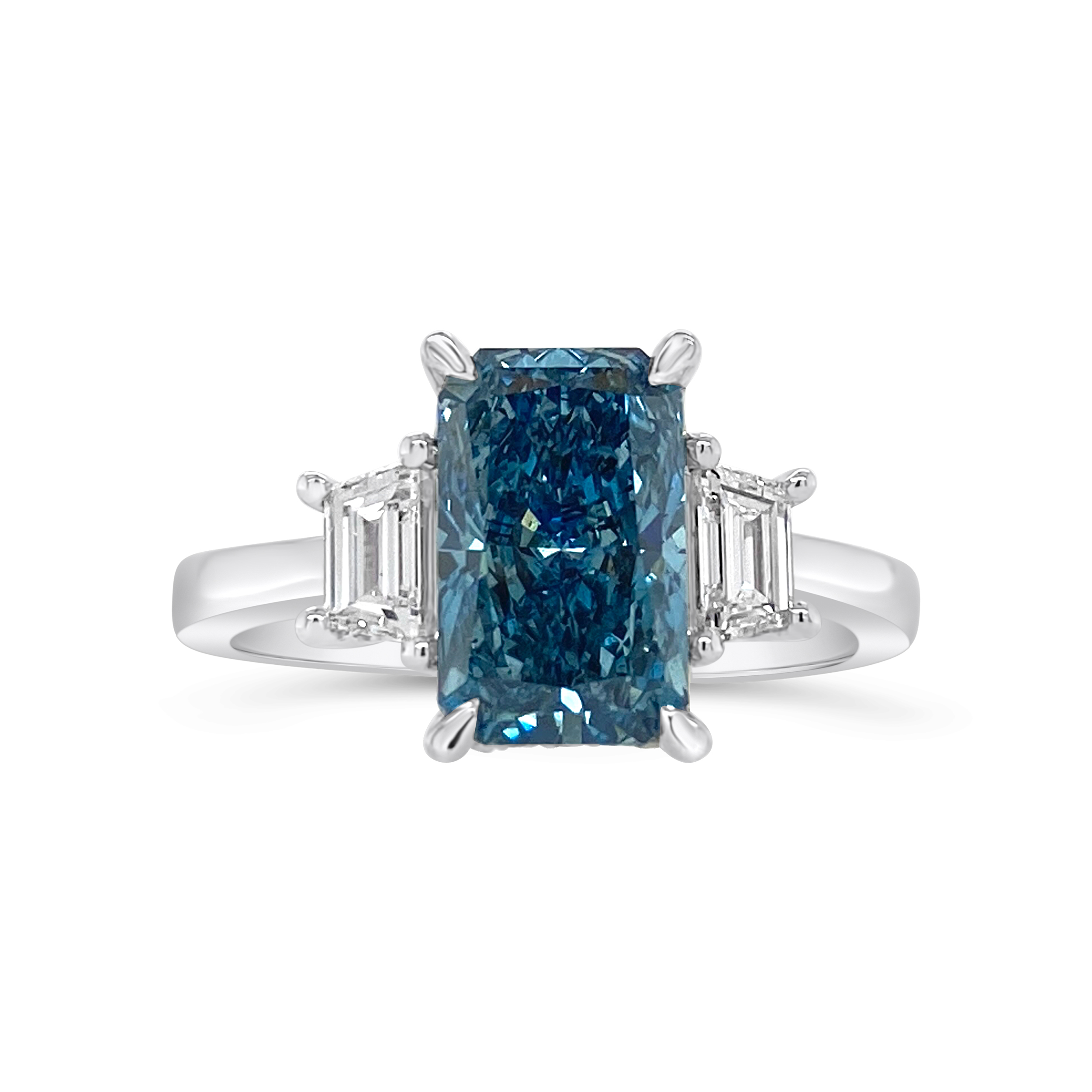 Yes by Martin Binder LAB-GROWN Three Stone Blue Diamond Engagement Ring (2.45 ct. tw.)