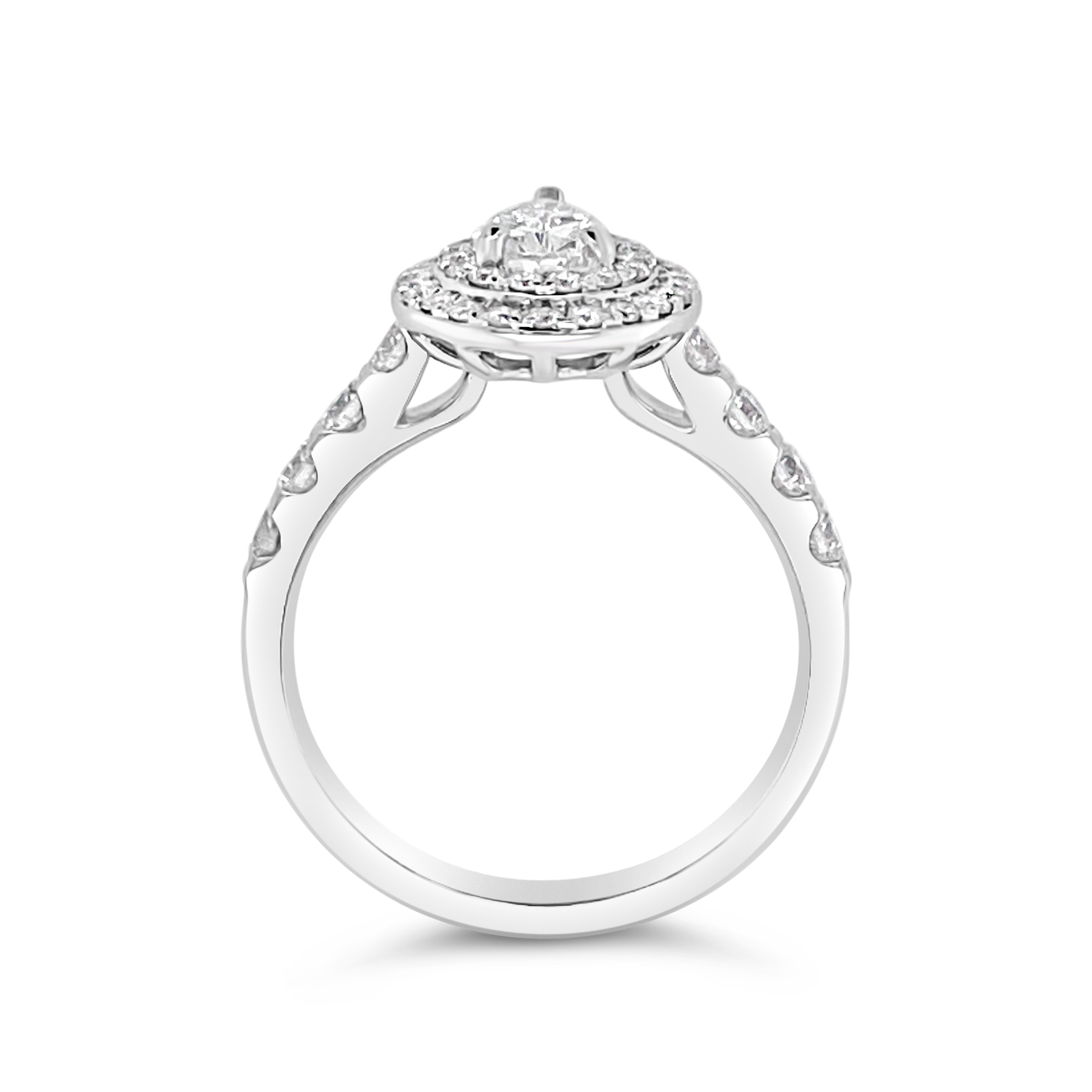 Yes By Martin Binder Pear Halo Diamond Engagement Ring (1.17 Ct. Tw.)