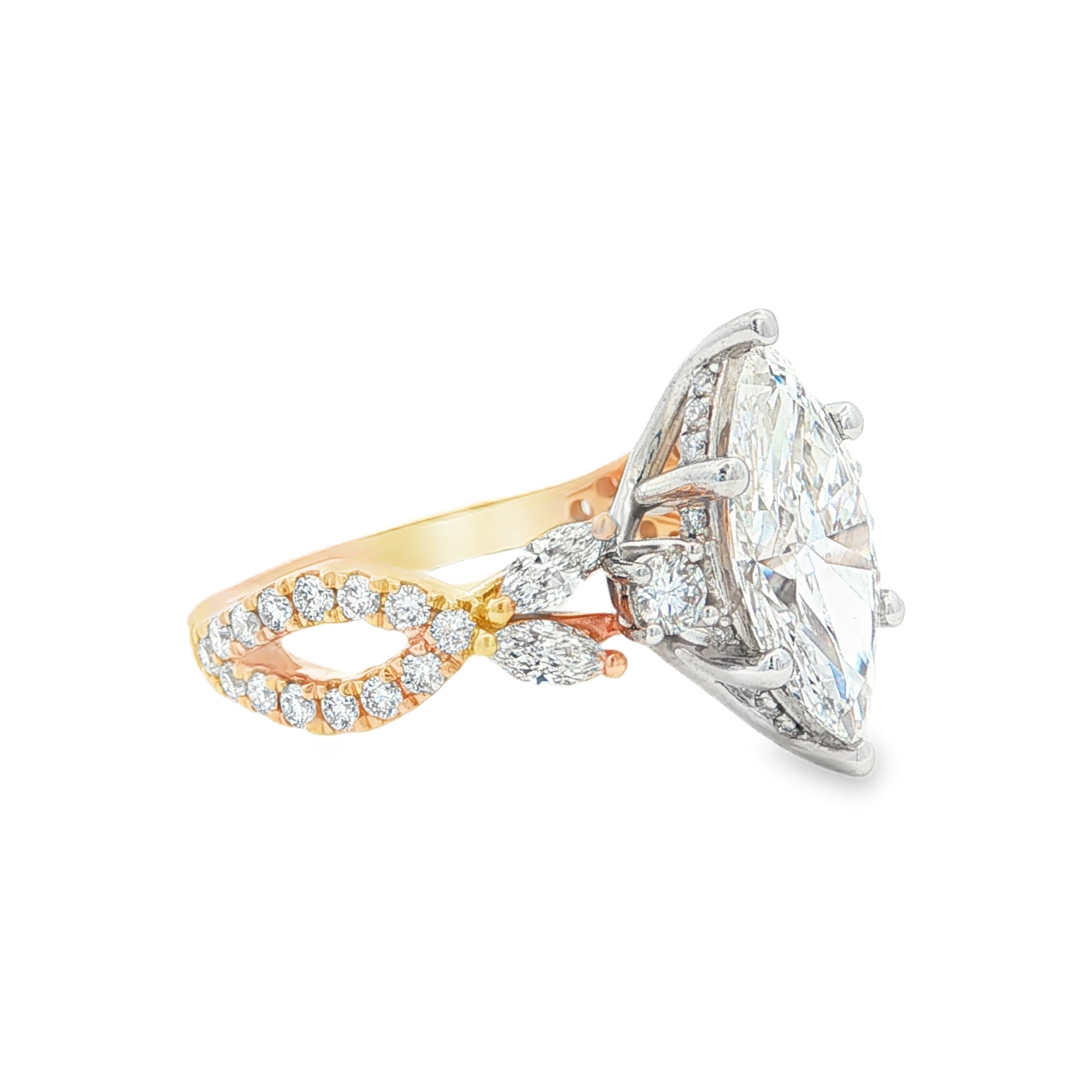 Yes by Martin Binder LAB-GROWN Marquise Twist Diamond Engagement Ring (2.82 ct. tw.)