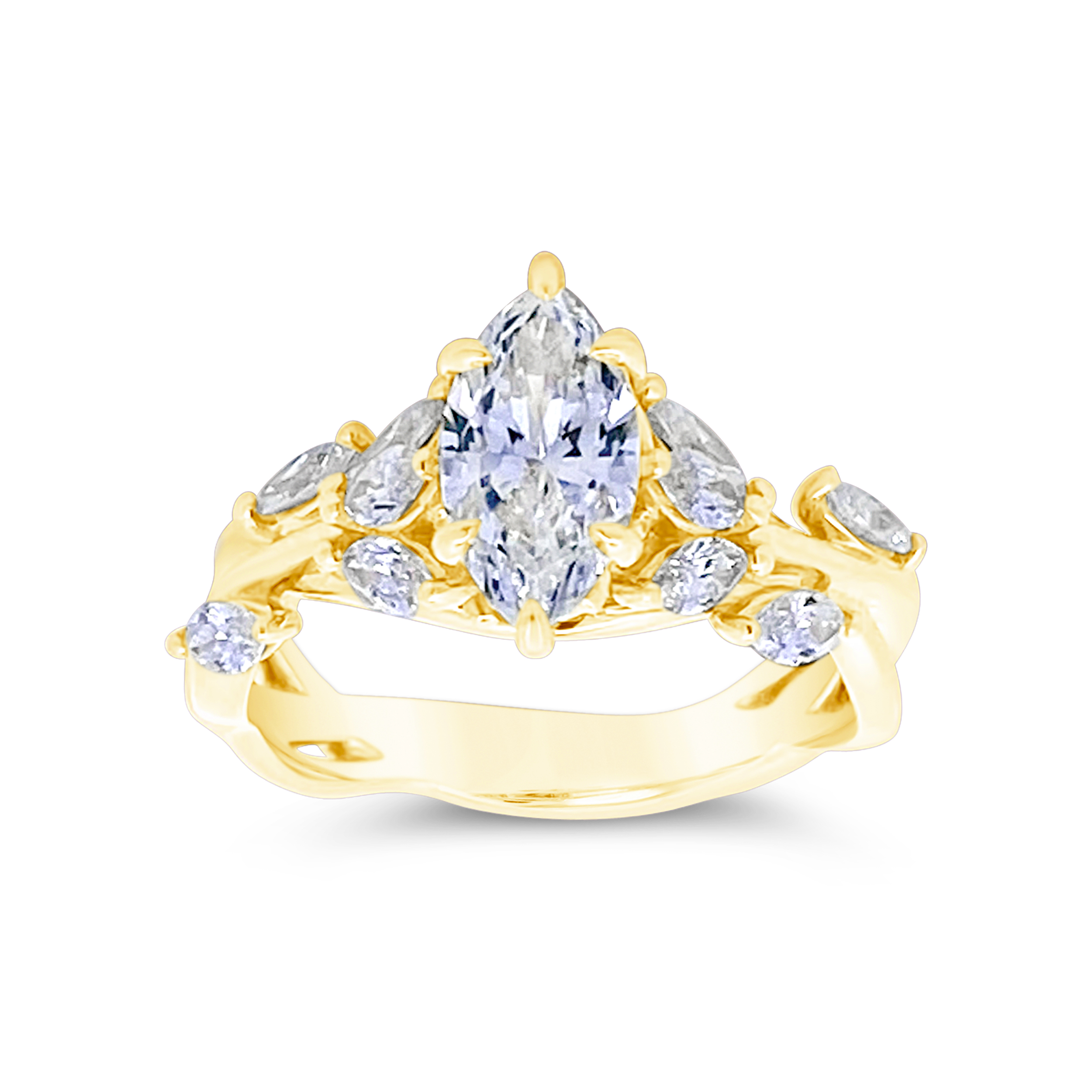 Yes by Martin Binder Marquise Diamond Vine Engagement Ring (1.83 ct. tw.)