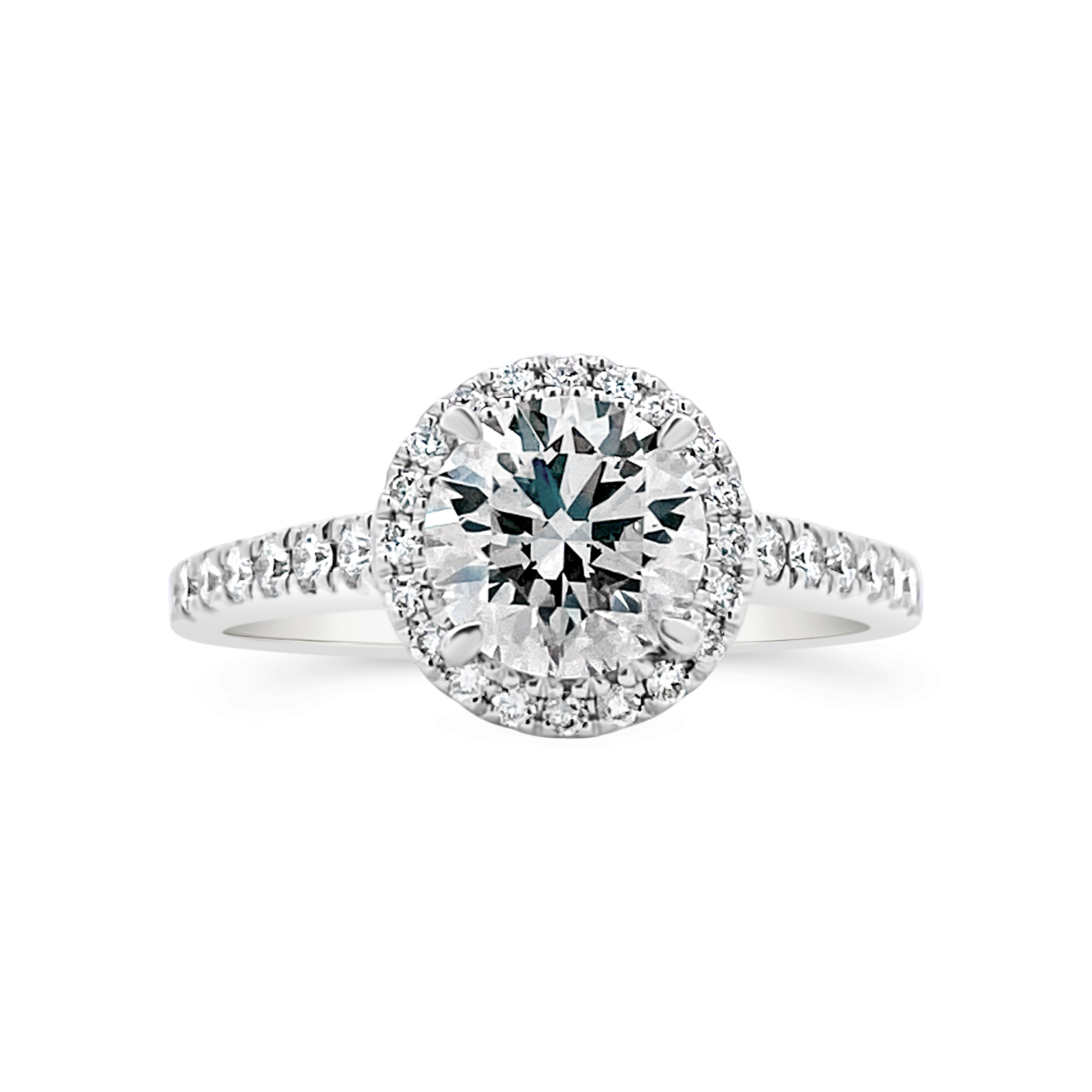 Yes by Martin Binder LAB-GROWN Round Halo Diamond Engagement Ring (1.59 ct. tw.)