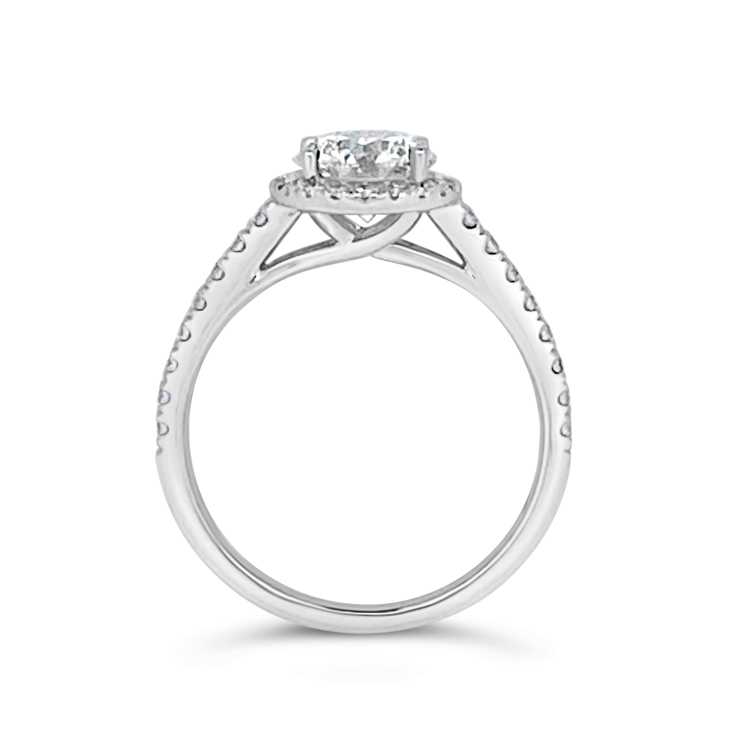 Yes by Martin Binder LAB-GROWN Round Halo Diamond Engagement Ring (1.59 ct. tw.)