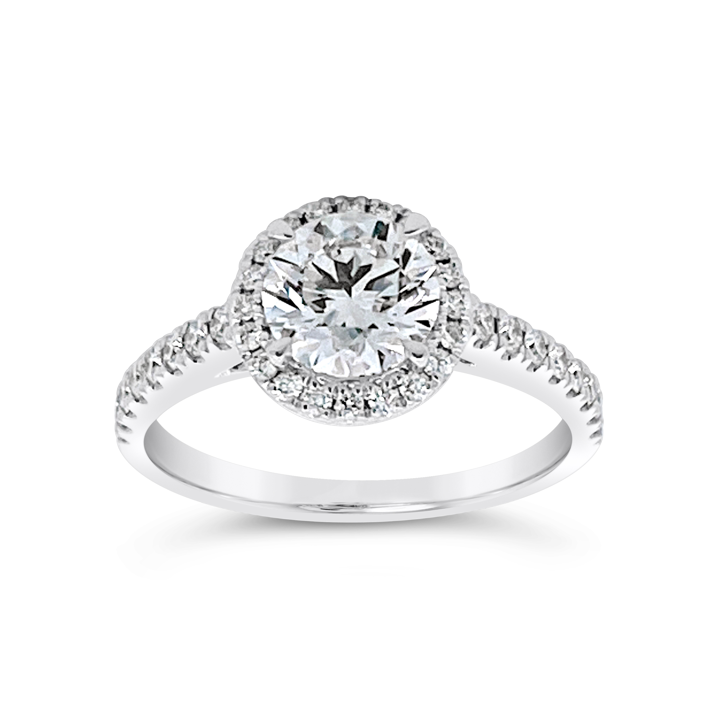 Yes by Martin Binder LAB-GROWN Round Halo Diamond Engagement Ring (1.59 ct. tw.)
