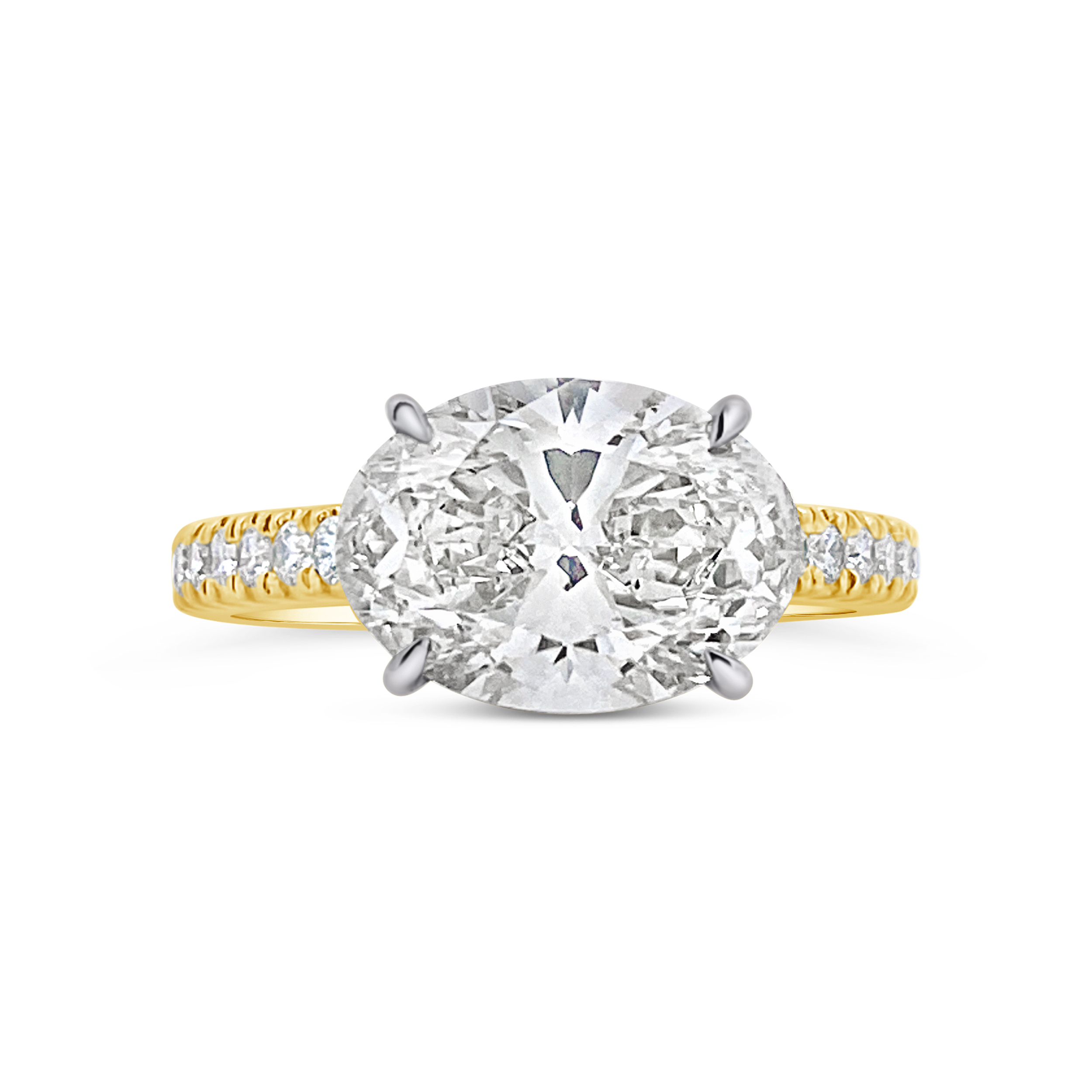 Yes by Martin Binder LAB-GROWN Oval East West Diamond Engagement Ring (3.27 ct. tw.)