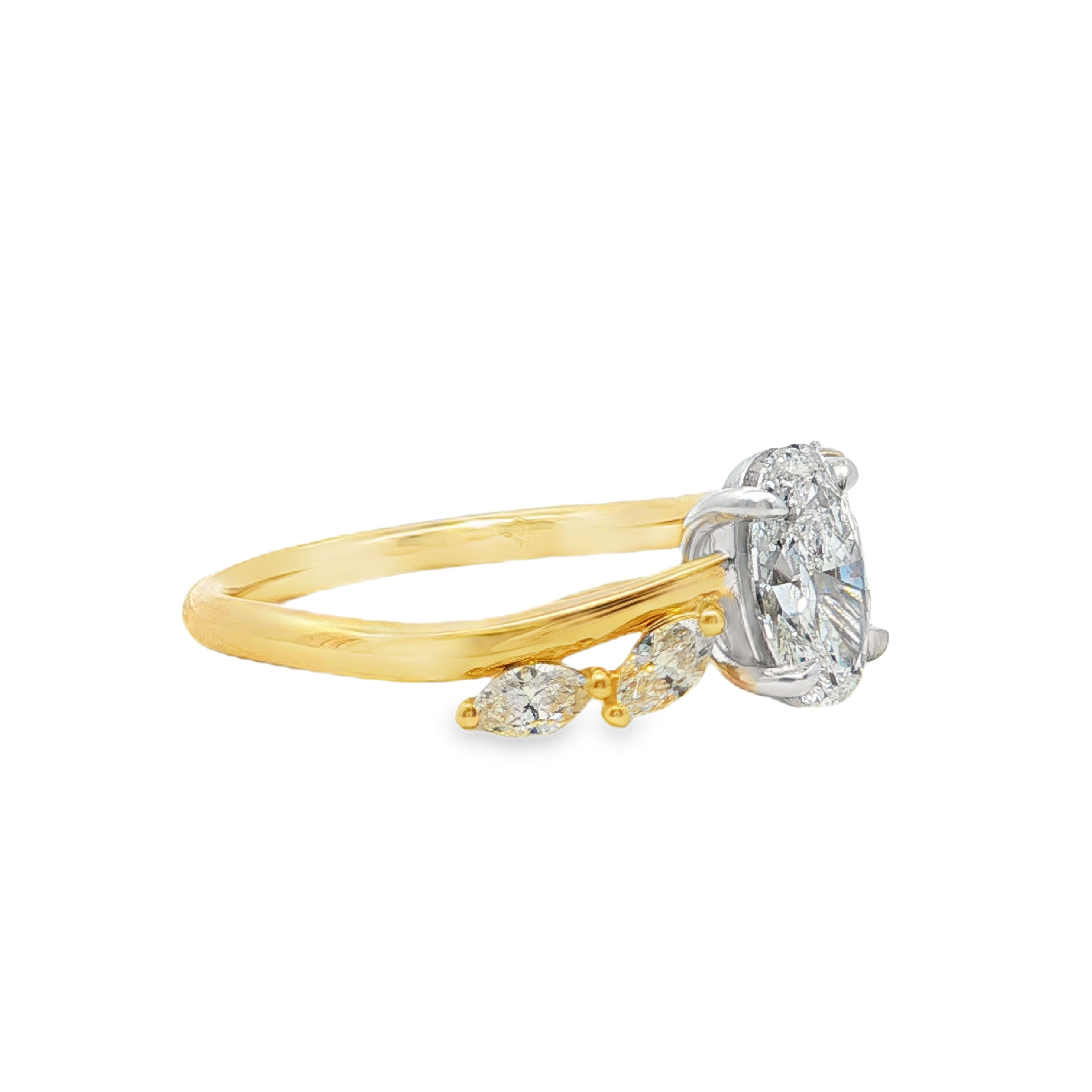 Yes by Martin Binder Oval Diamond Marquise Vine Engagement Ring (1.36 ct. tw.)