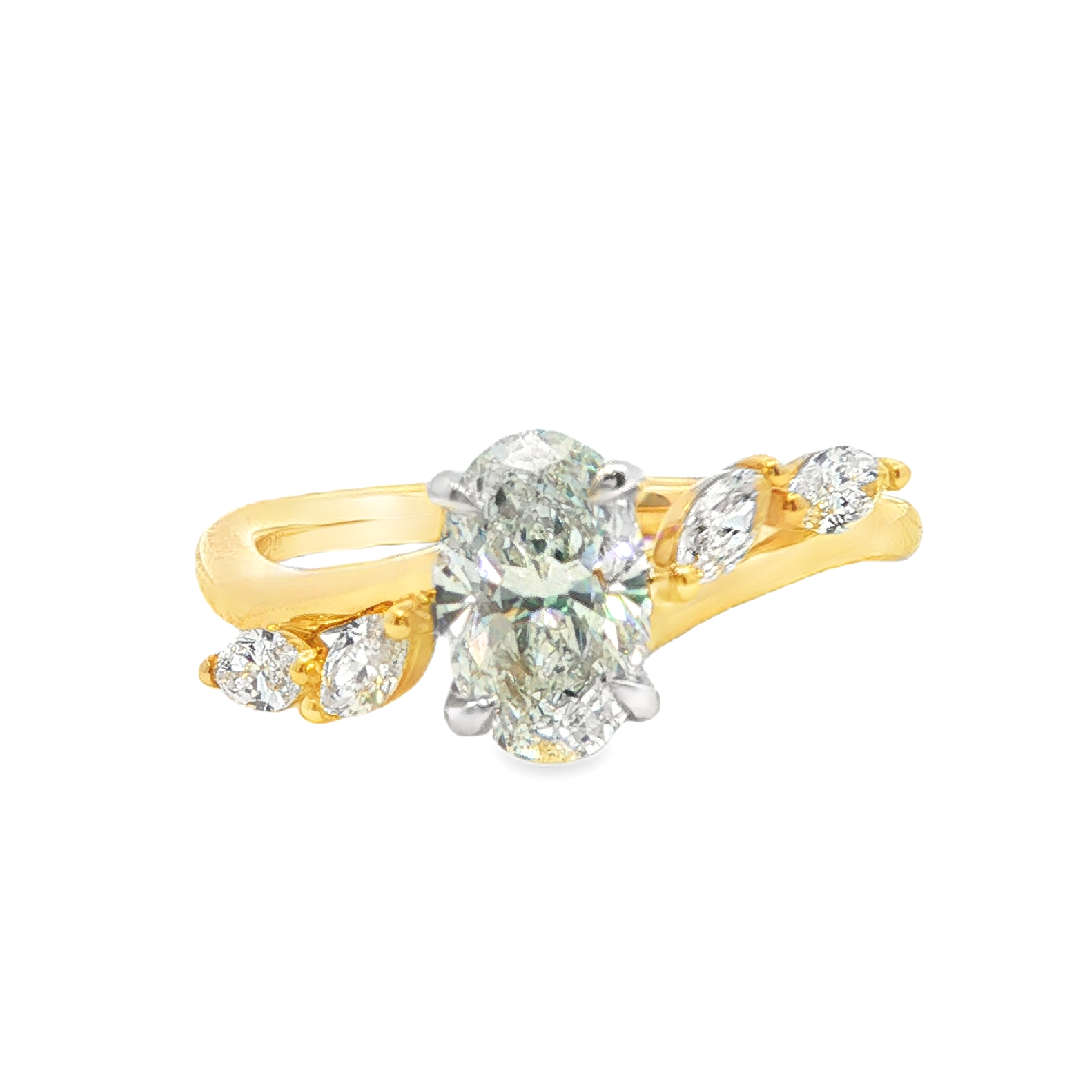 Yes by Martin Binder Oval Diamond Marquise Vine Engagement Ring (1.36 ct. tw.)