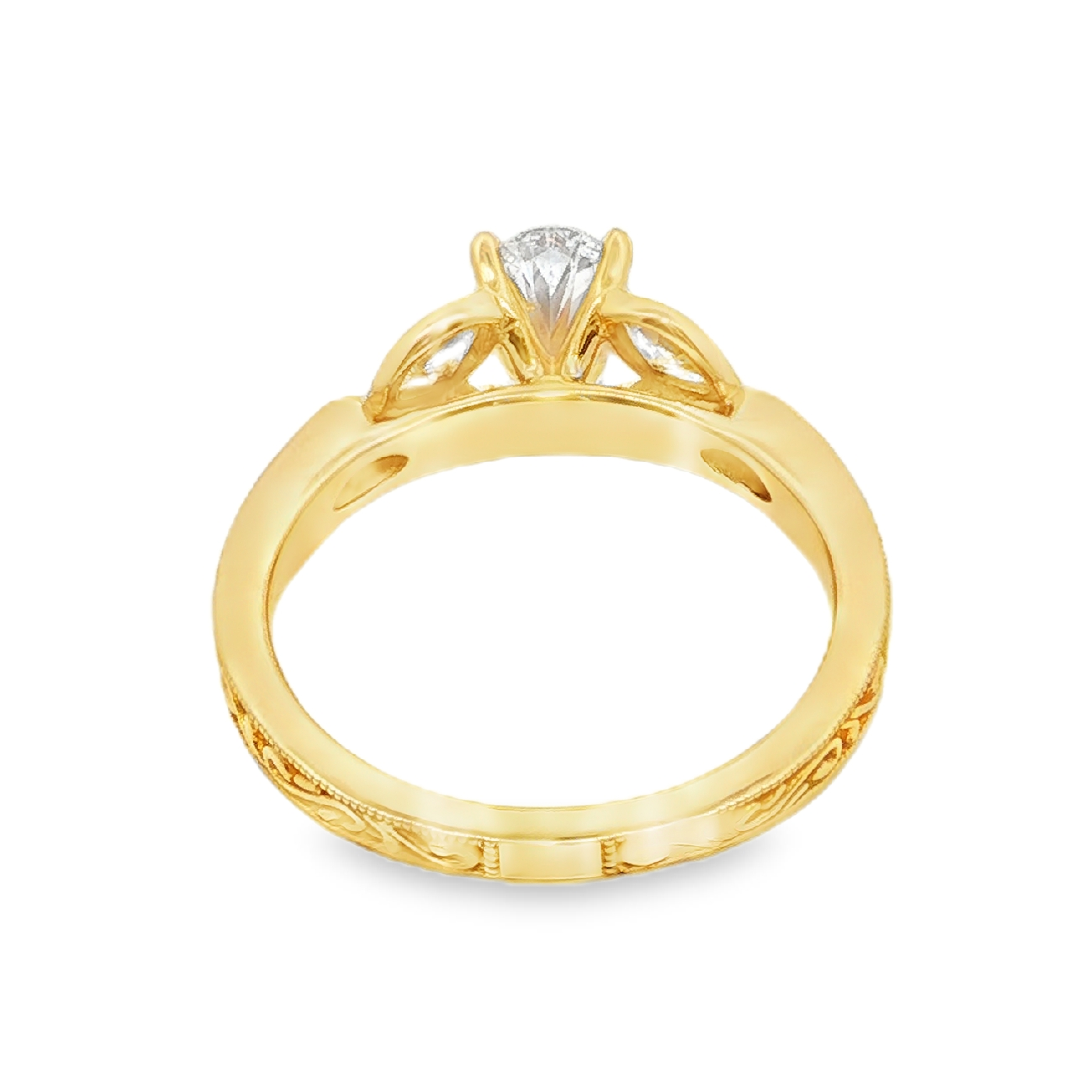 Yes by Martin Binder Oval Diamond Milgrain Engagement Ring (1.53 ct. tw.)