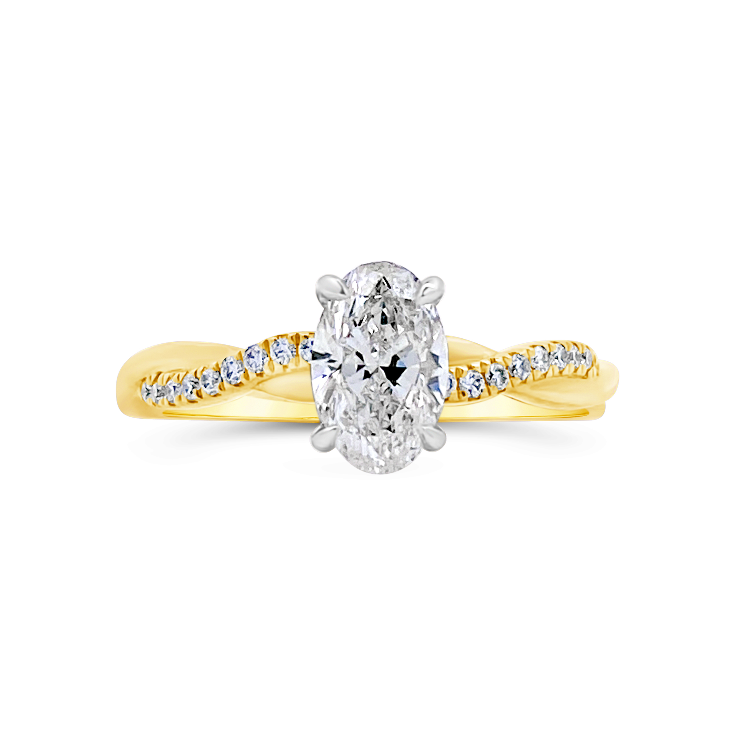 Yes by Martin Binder Oval Diamond Twist Engagement Ring (0.96 ct. tw)
