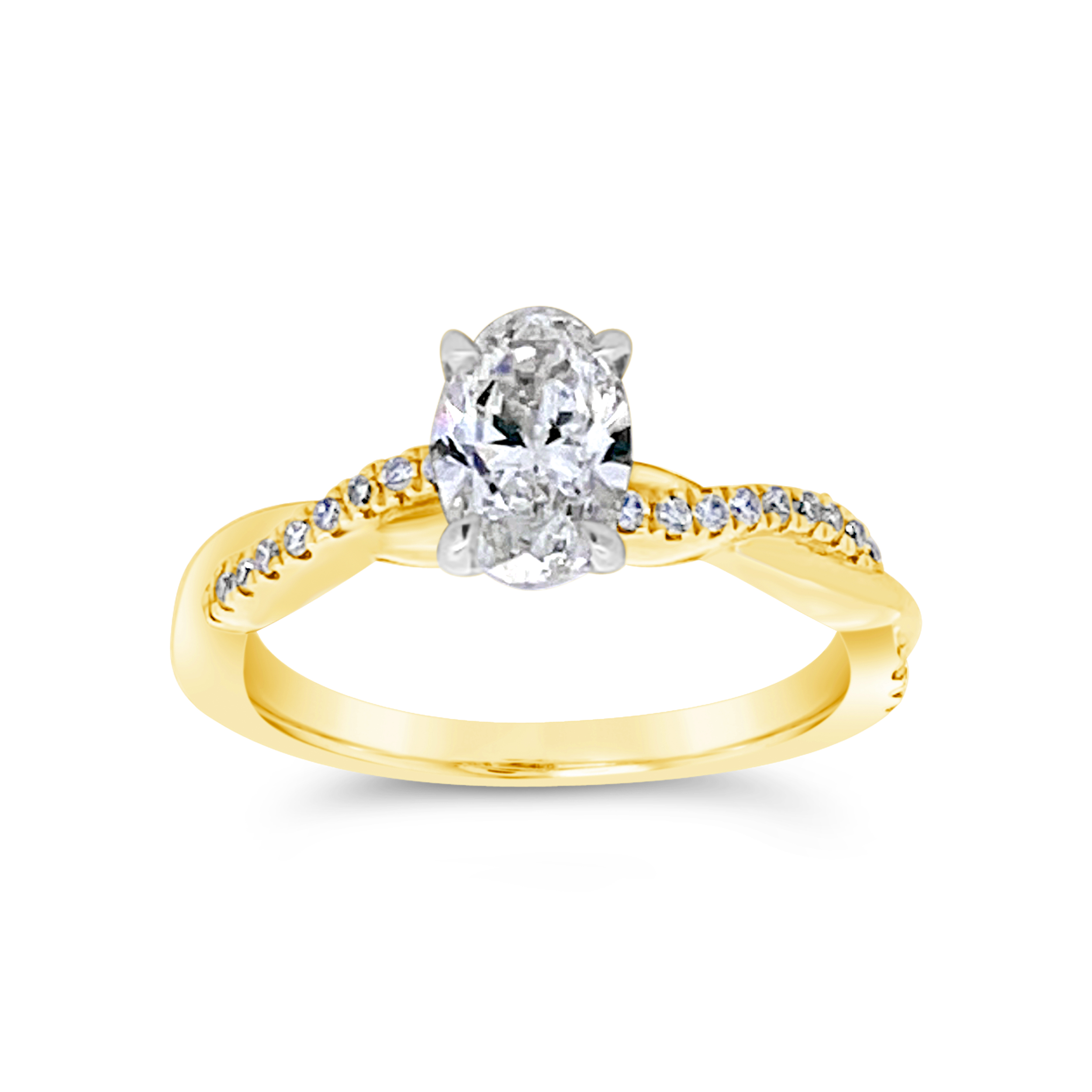 Yes by Martin Binder Oval Diamond Twist Engagement Ring (0.96 ct. tw)