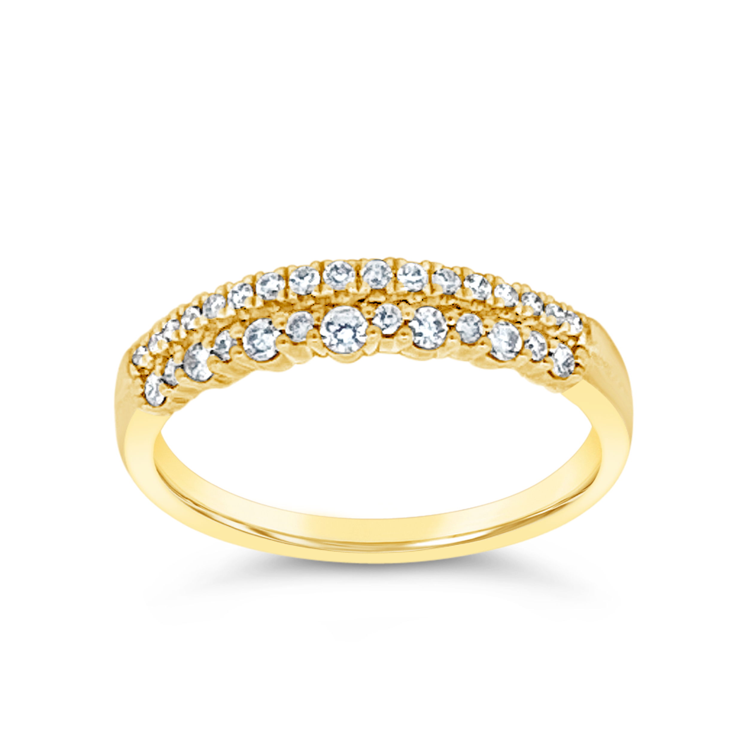 Clara By Martin Binder Diamond Double Row Stacking Ring (0.26 Ct. Tw.)