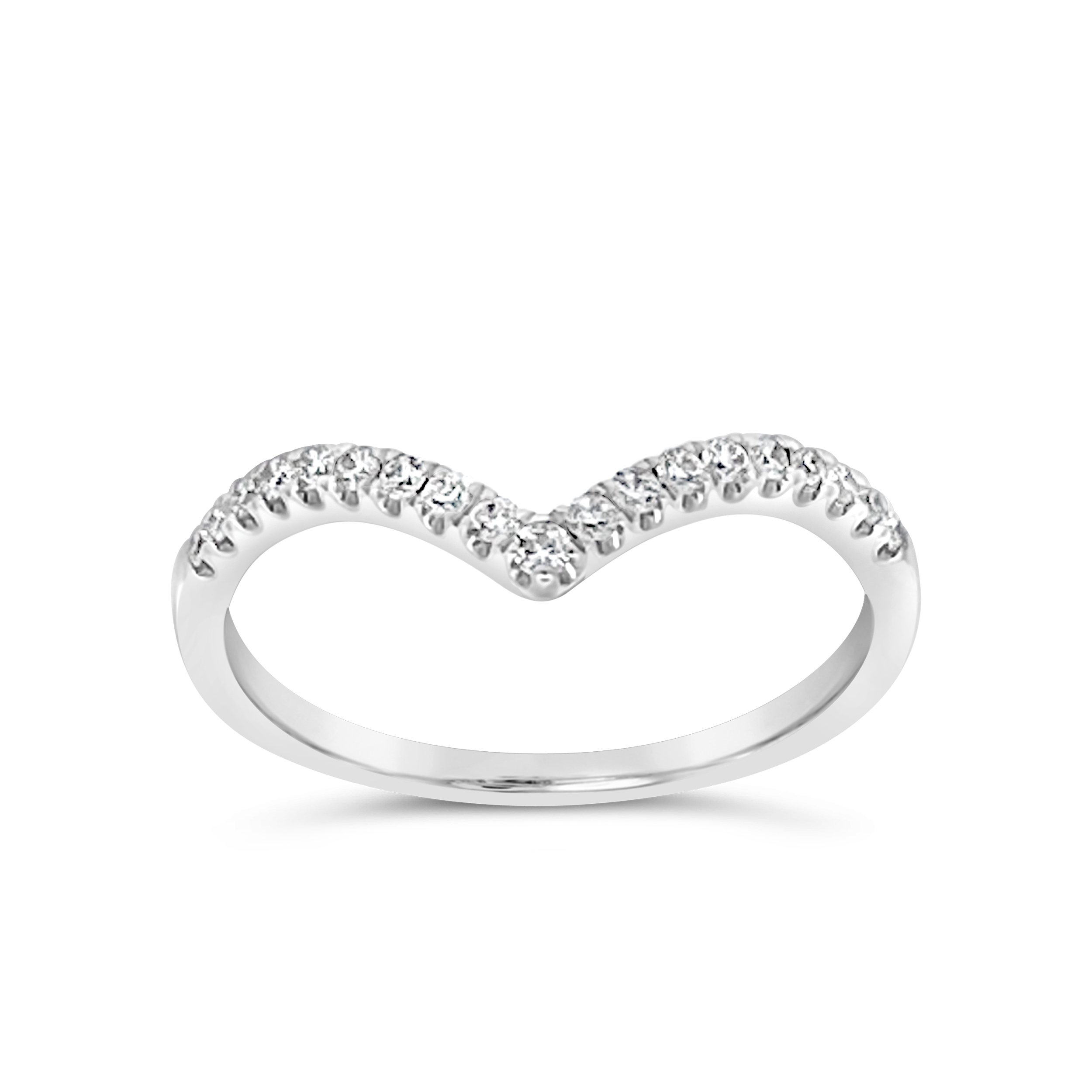 Clara By Martin Binder Diamond Contour V Stacking Ring (0.19 Ct. Tw.)