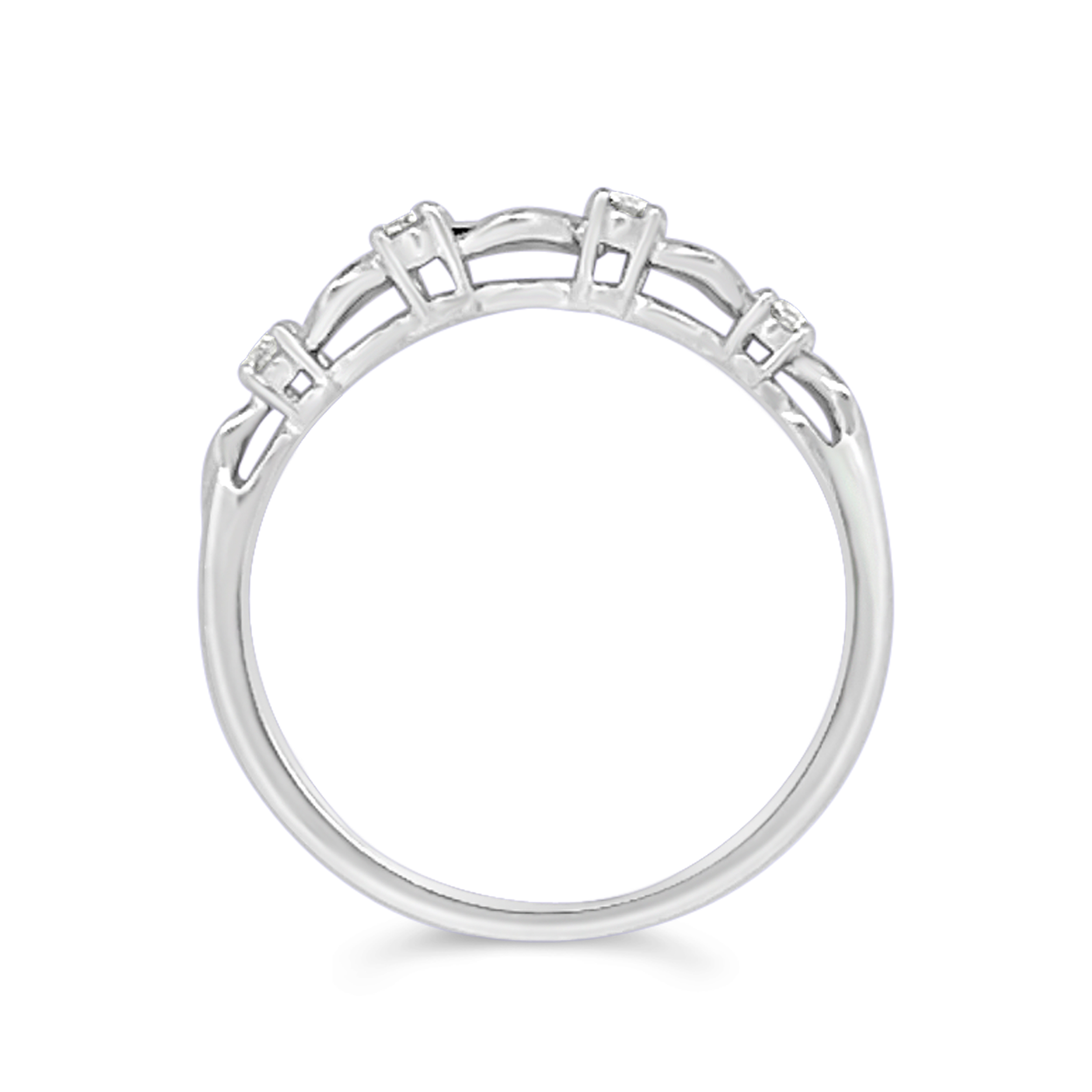 Clara By Martin Binder Diamond Stacking Leaf Band (0.08 Ct. Tw.)