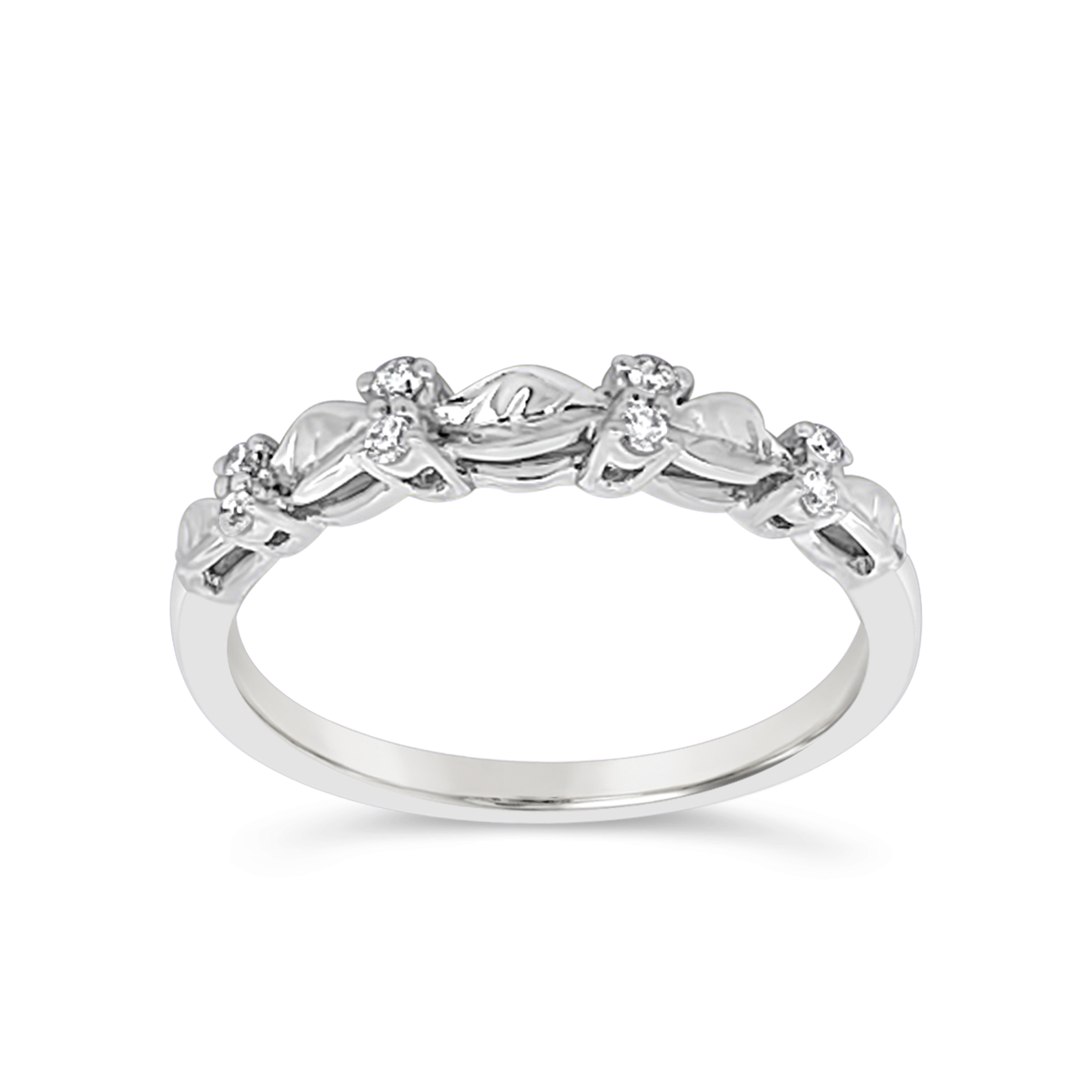 Clara By Martin Binder Diamond Stacking Leaf Band (0.08 Ct. Tw.)