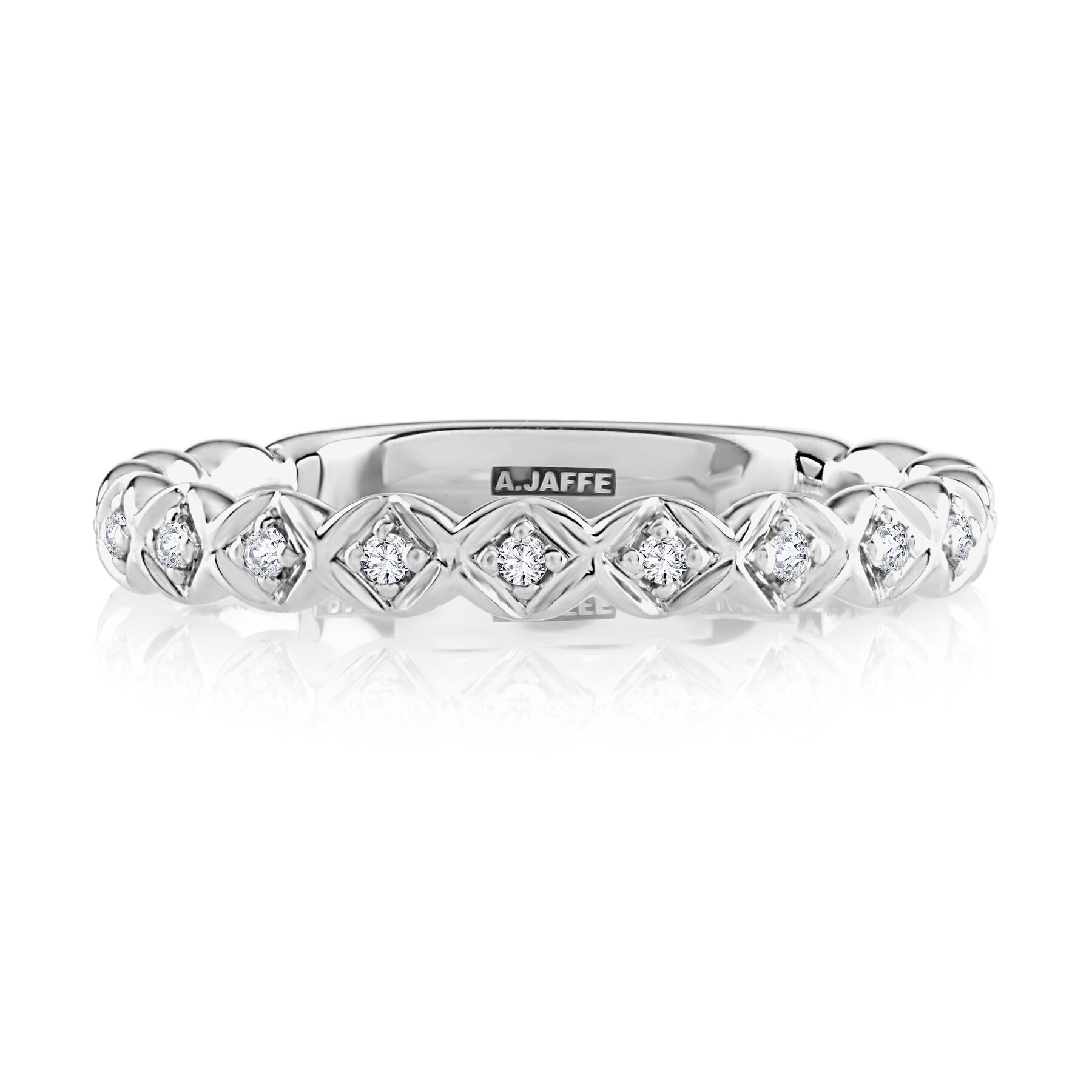 A Jaffe Straight Pave Diamond Wedding Band (0.09 Ct. Tw.)