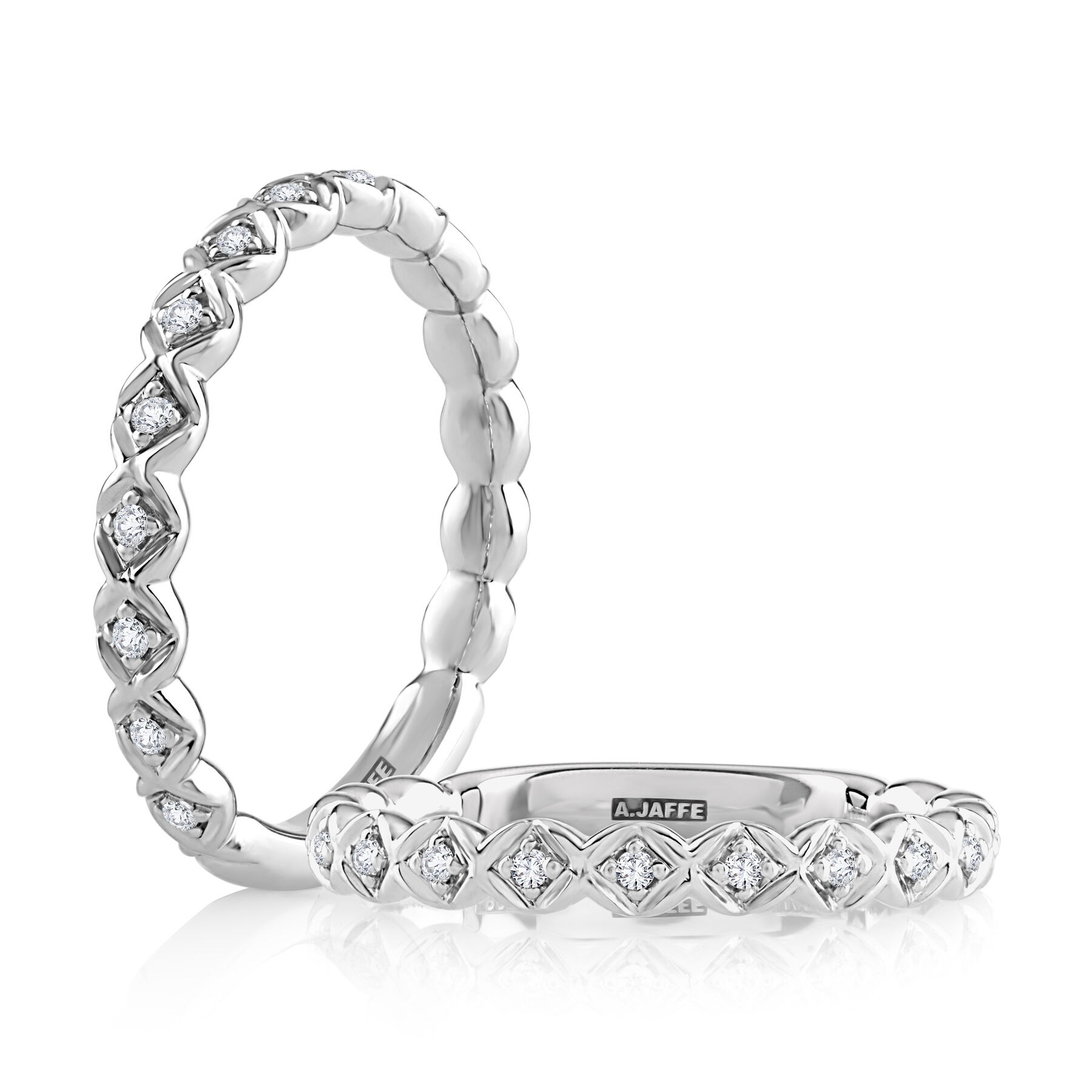 A Jaffe Straight Pave Diamond Wedding Band (0.09 Ct. Tw.)