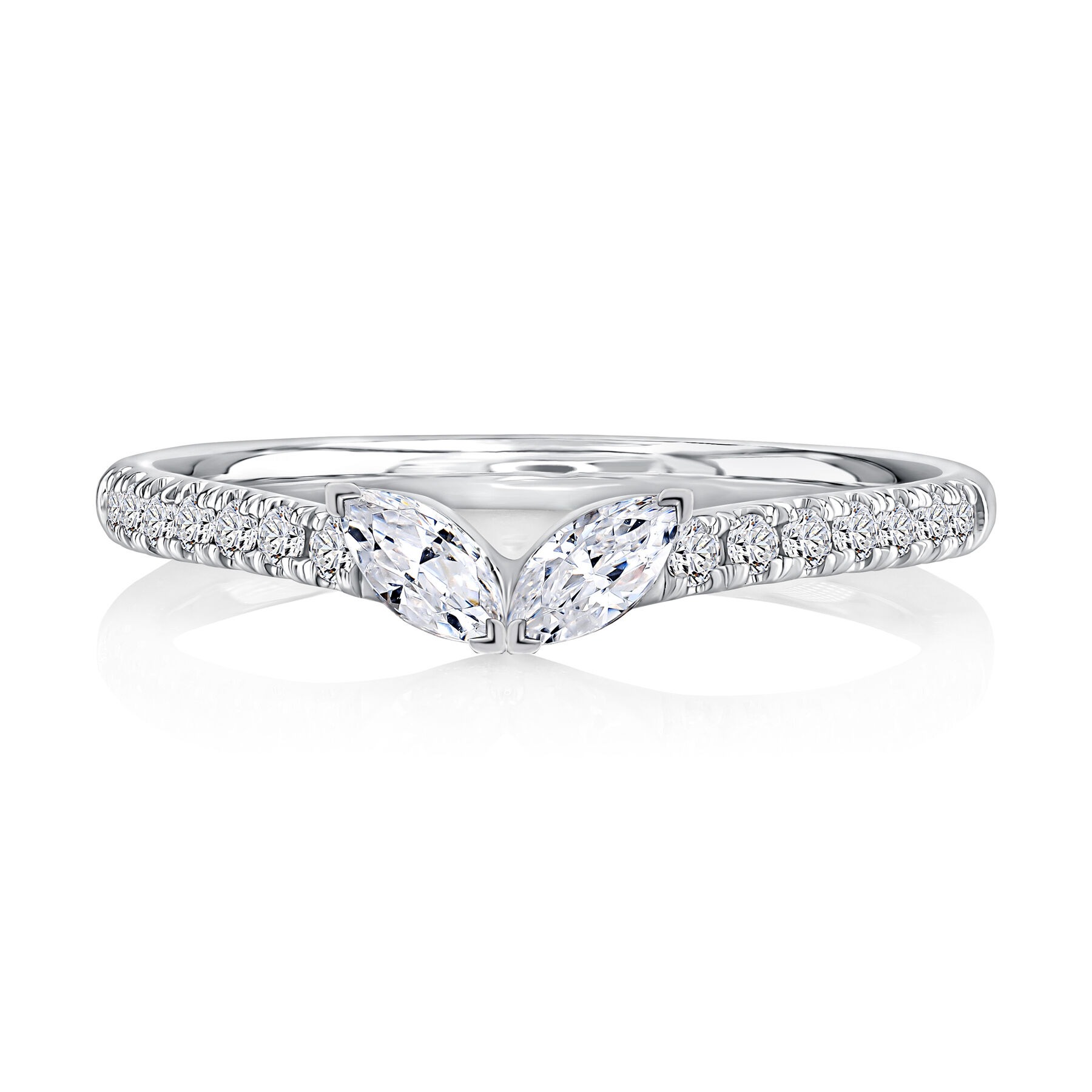 A Jaffe Marquise Contour Diamond Wedding Band (0.34 Ct. Tw.)
