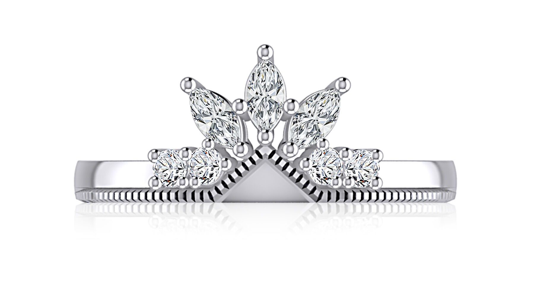 A Jaffe Marquise Contour Diamond Wedding Band (0.42 Ct. Tw.)