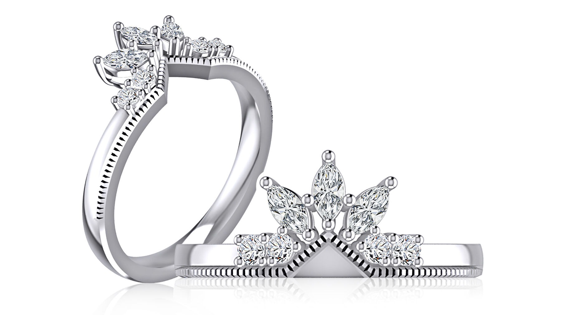 A Jaffe Marquise Contour Diamond Wedding Band (0.42 Ct. Tw.)